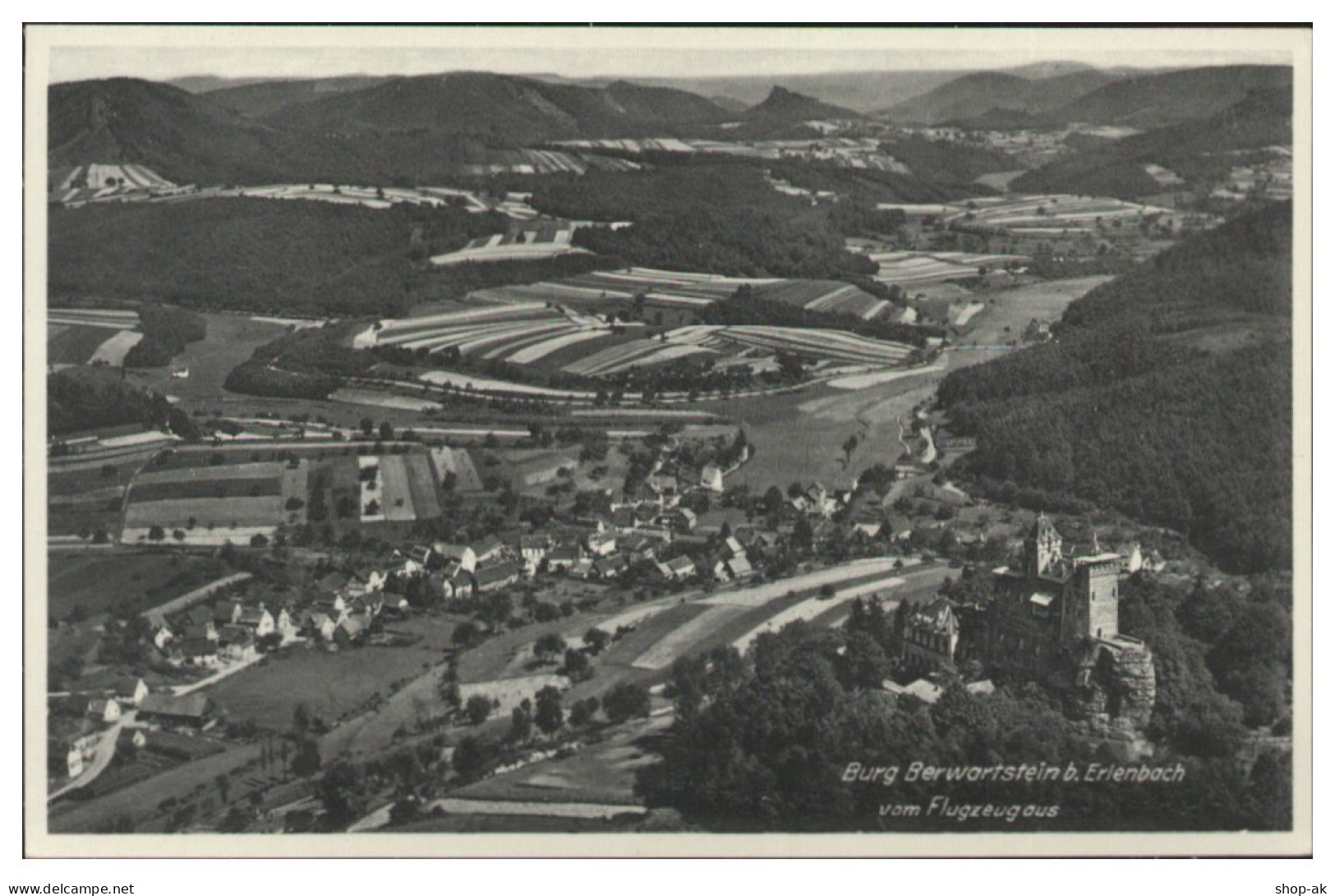 MW14425/ Burg Berwartstein Erlenbach Seltenes Strähle Luftbild 30er Jahre - Sonstige & Ohne Zuordnung