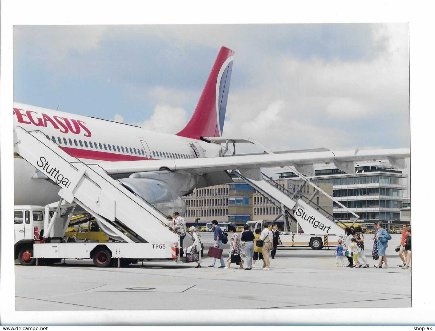 C6362/ Flughafen Stuttgart  Flugzeug Pressefoto 20,5 X 14,5 Cm 80er Jahre - Sonstige & Ohne Zuordnung