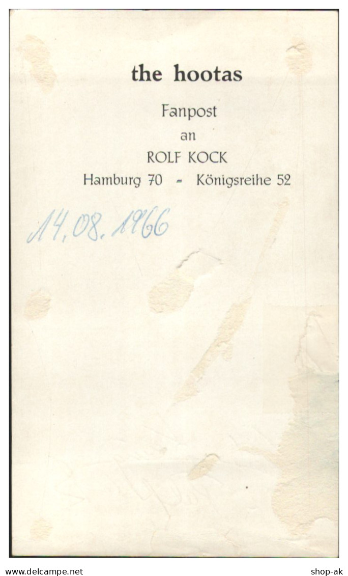 V6210/ The Hootas Aus Hamburg  Beat- Popband Autogramm Autogrammkarte 60er  - Autogramme