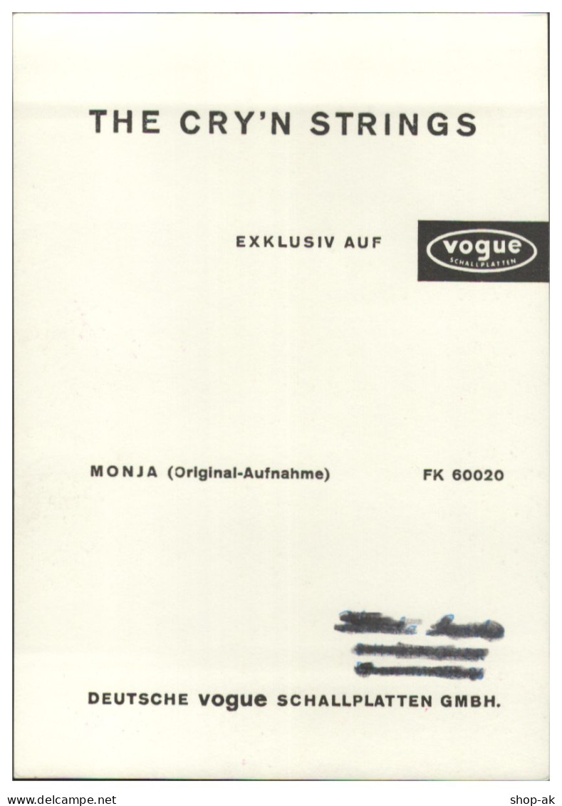 V6217/ The Cry`n Strings  Beat- Popband Autogramm Autogrammkarte 60er Jahre - Autographs