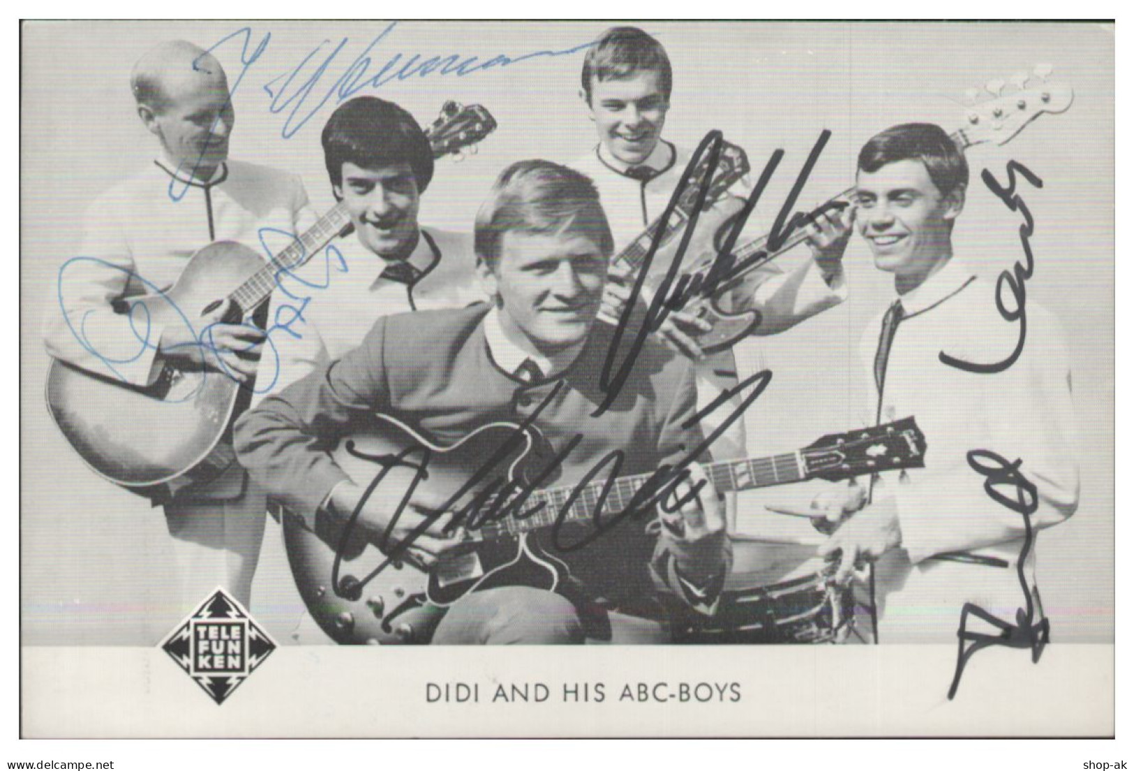 V6219/ Didi And His ABC-Boys Beat- Popband Autogramm Autogrammkarte 60er Jahre - Autogramme