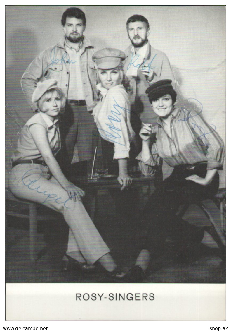 V6229/  Rosy Singers   Beat- Popband Autogramm Autogrammkarte 60er Jahre - Autographes