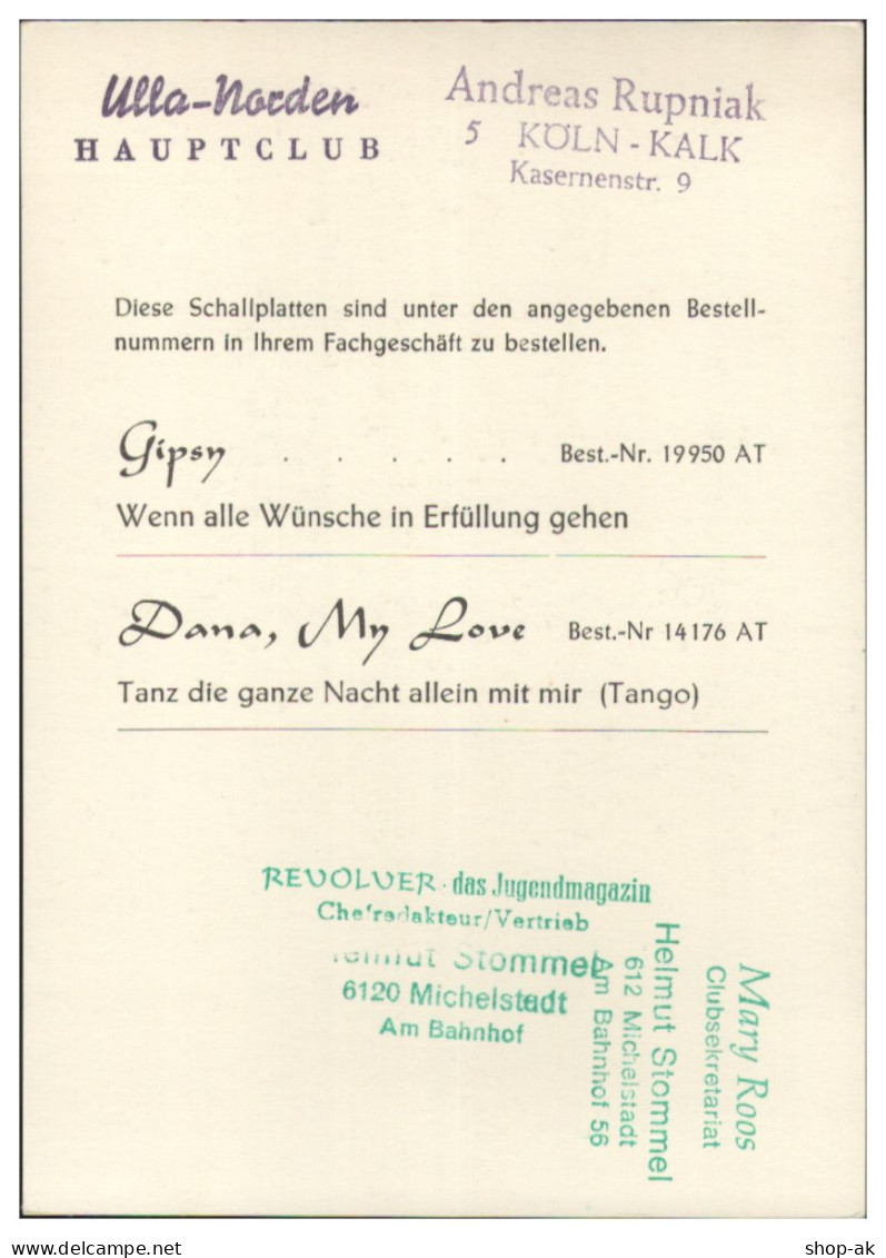 V6237/ Frank Farian  Autogramm  Autogrammkarte 60er Jahre - Autógrafos