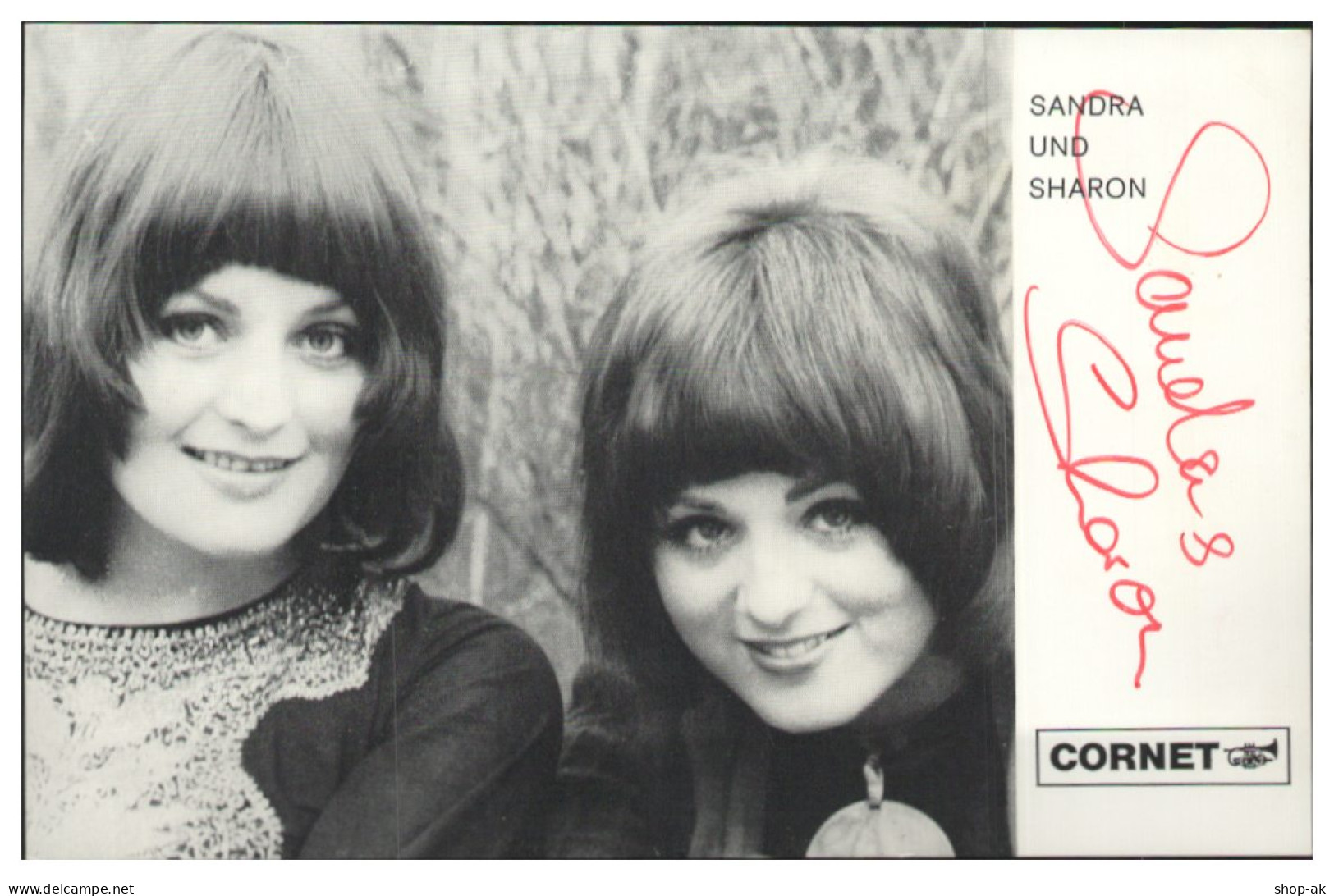 V6238/ Sängerin Sandra Und Sharon  Autogramm  Autogrammkarte 60er Jahre - Autógrafos