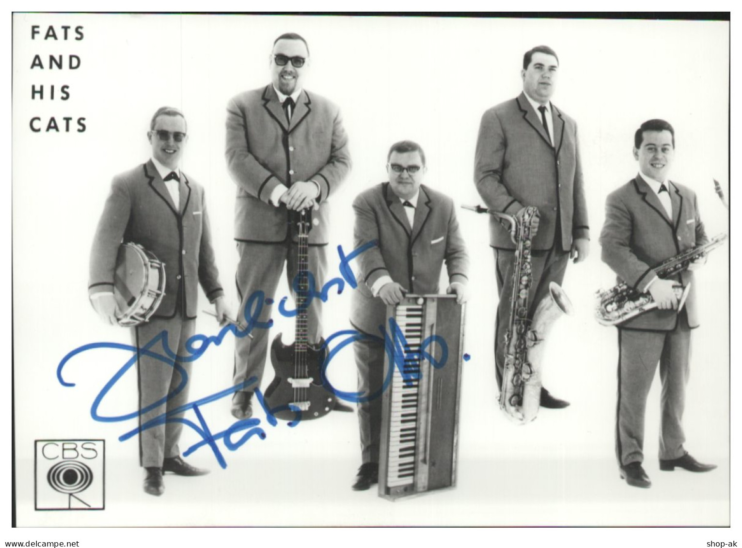 V6233/ Fats And His Cats  Beat- Popband Autogramm AK  60er Jahre - Autographes