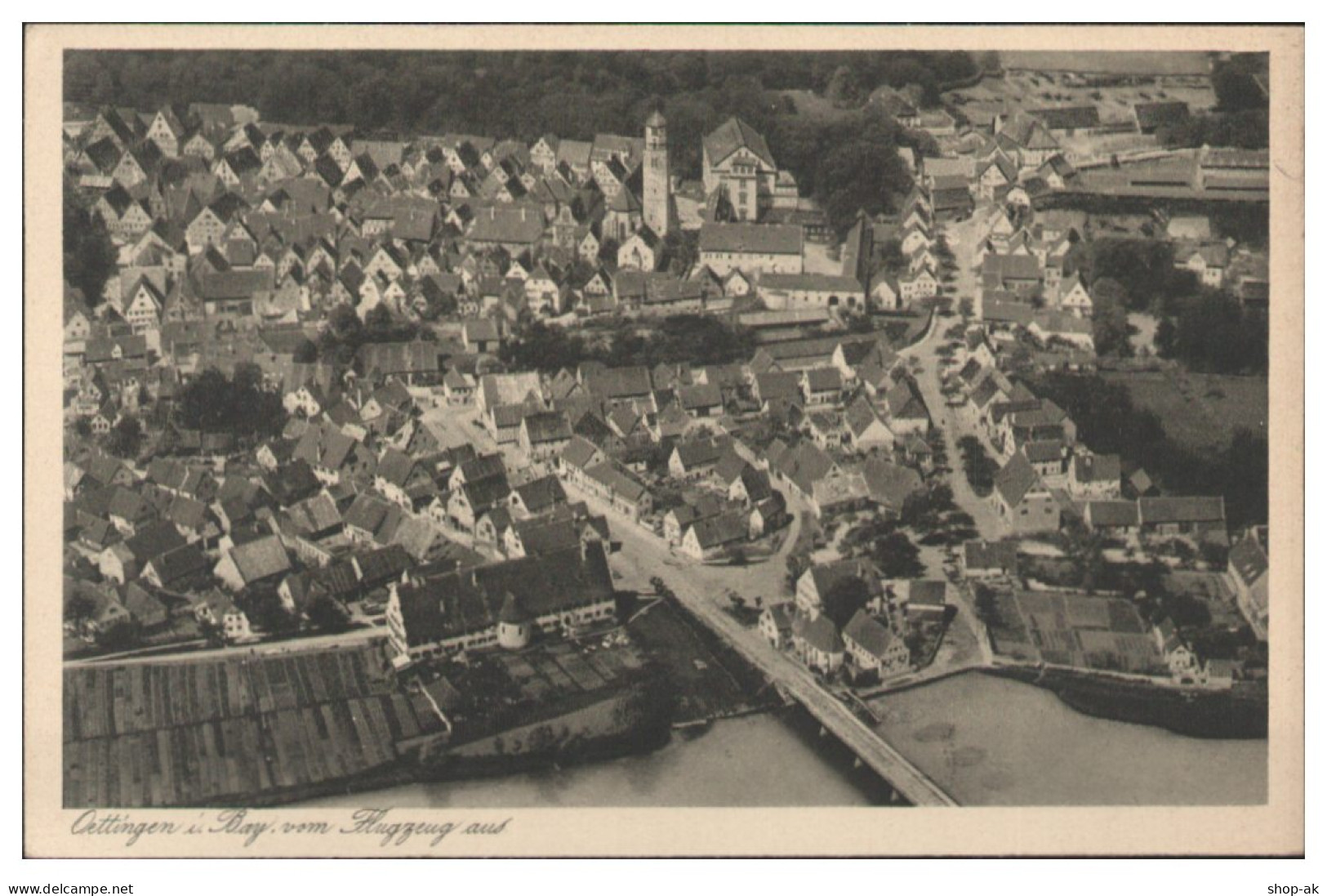 MW25017/ Oettingen  Seltenes Luftbild  Foto AK Ca.1935 - Sonstige & Ohne Zuordnung