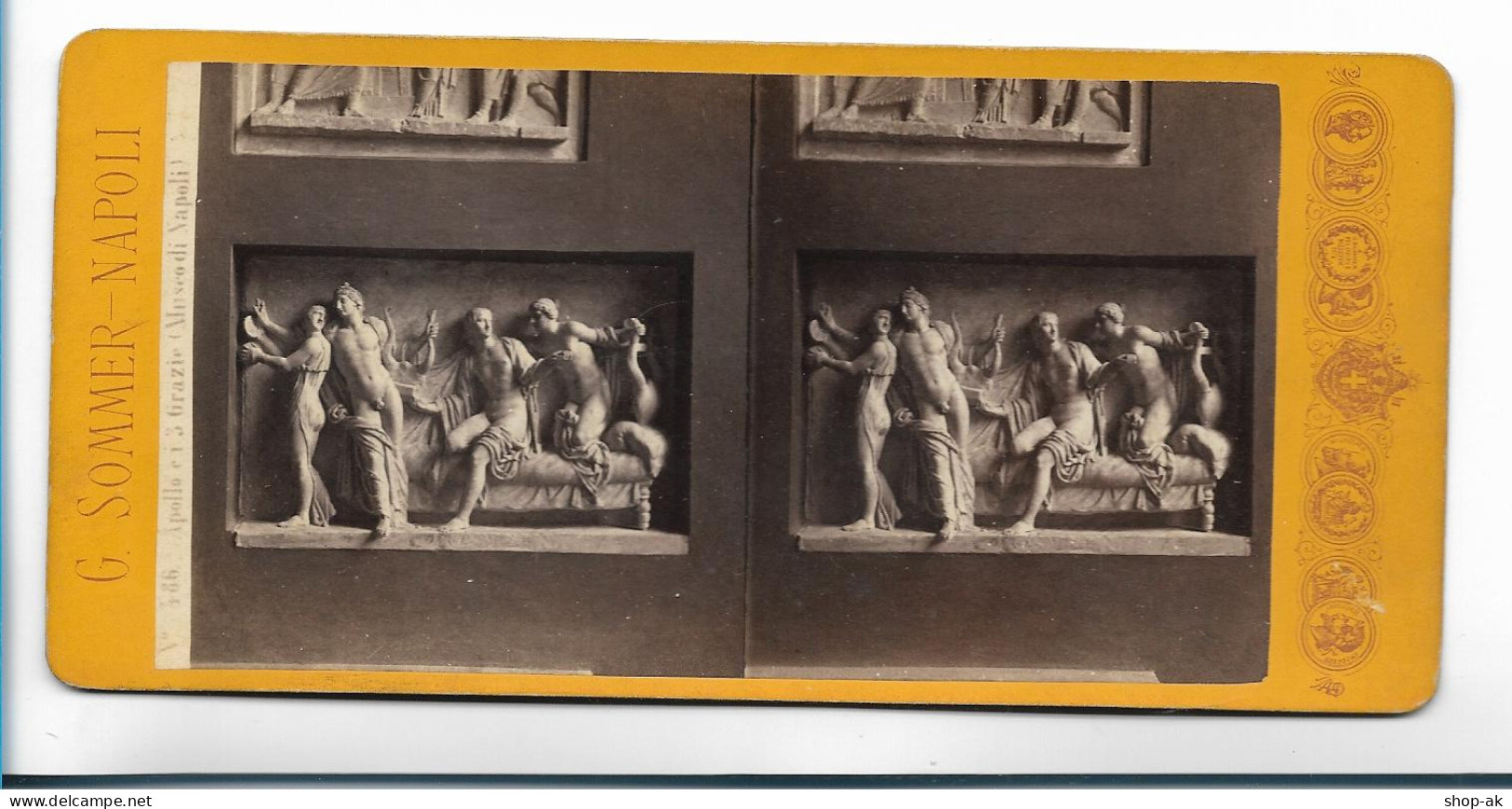 XX19411/ Stereofoto  Museo Di Napoli   Foto  G. Sommer, Napoli Ca.1885 - Sonstige & Ohne Zuordnung