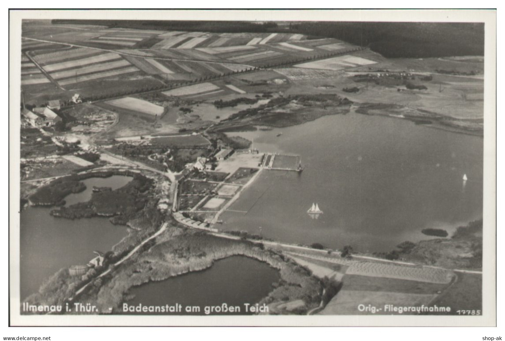 MW25030/ Ilmenau Badeanstalt Foto  AK Seltenes Strähle Luftbild 1938 - Sonstige & Ohne Zuordnung
