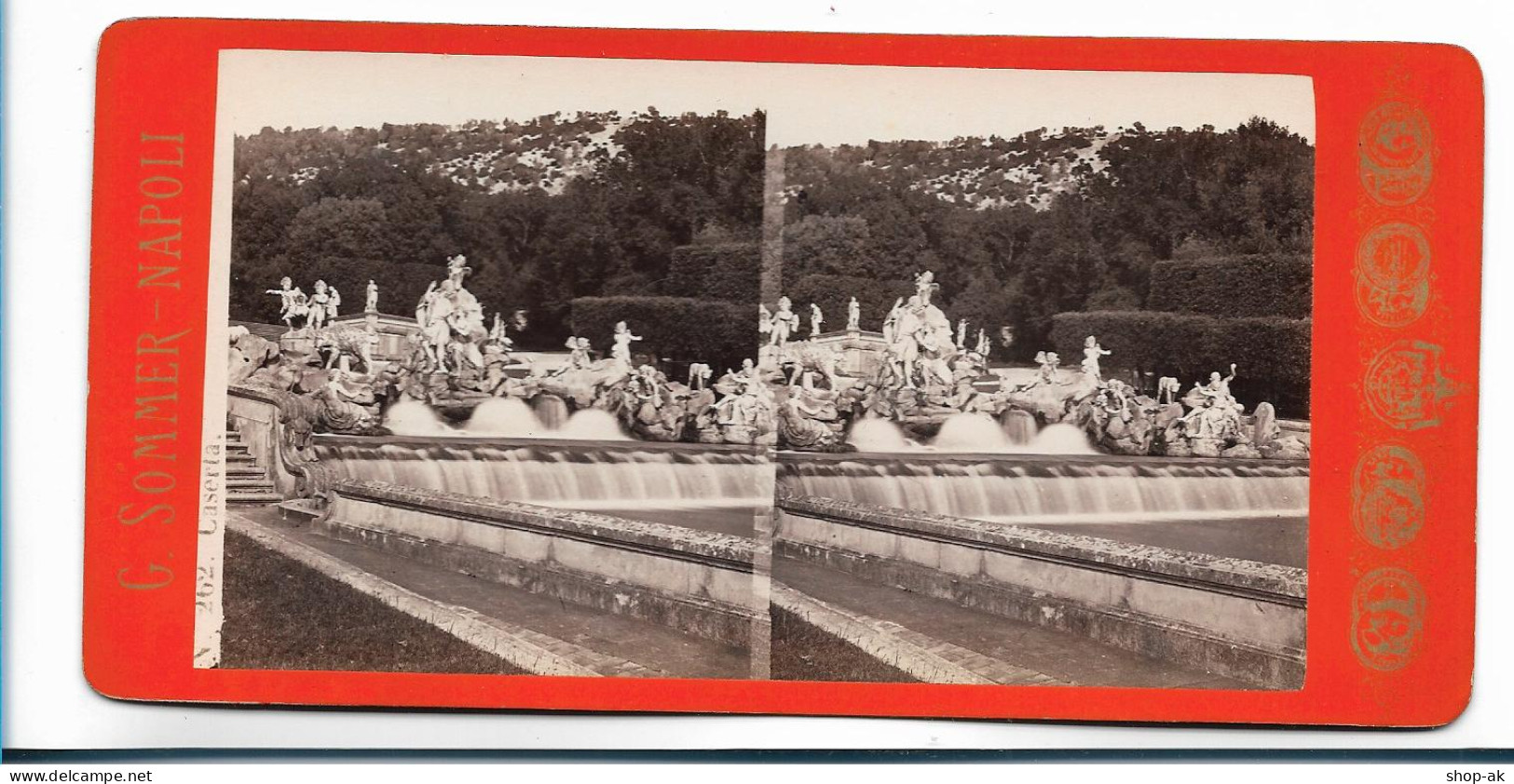 XX19417/ Stereofoto Caserta Foto  G. Sommer, Napoli Ca.1885 - Autres & Non Classés