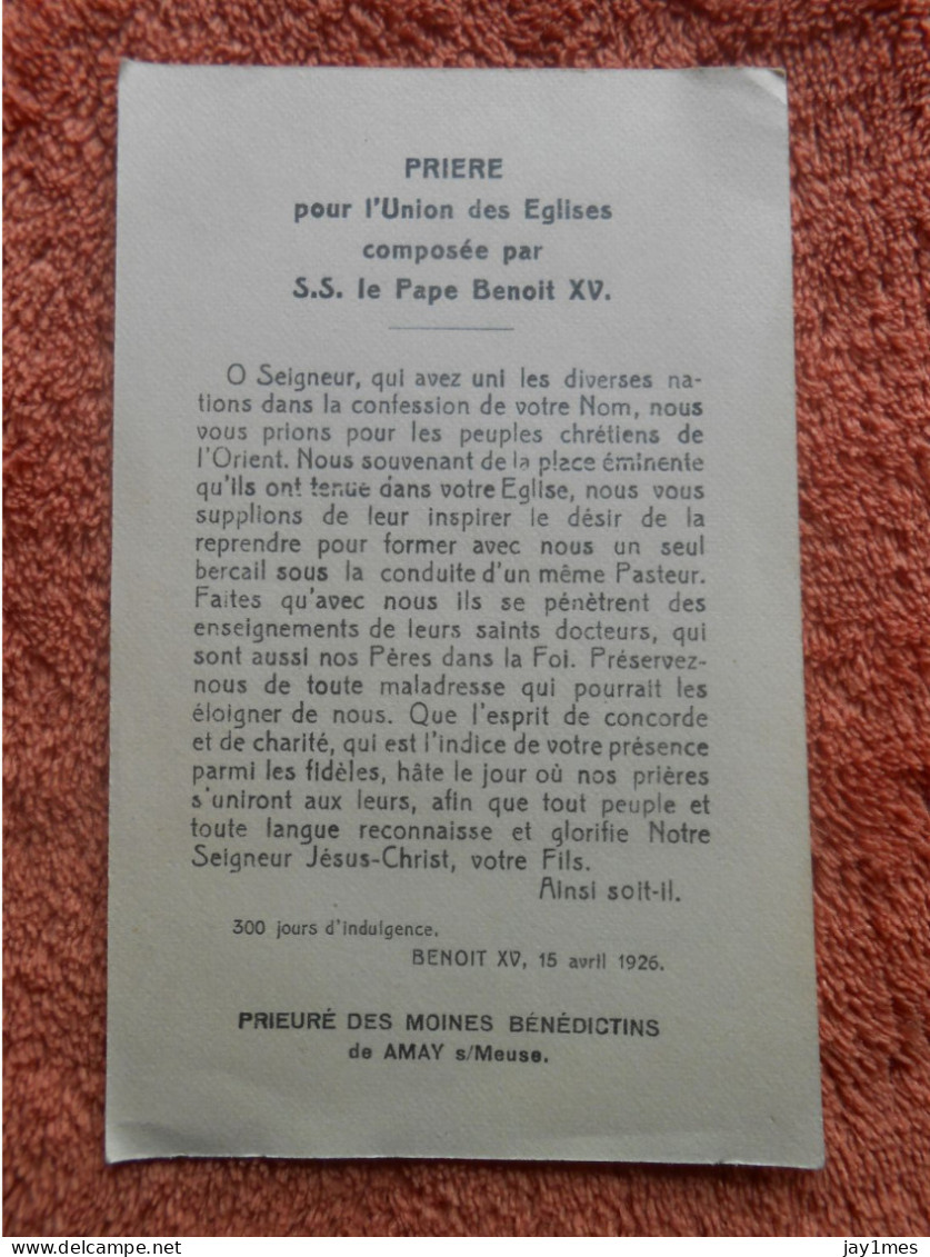 Image Pieuse Religieuse Holy Card De Amay Sur Meuse Moines - Devotion Images