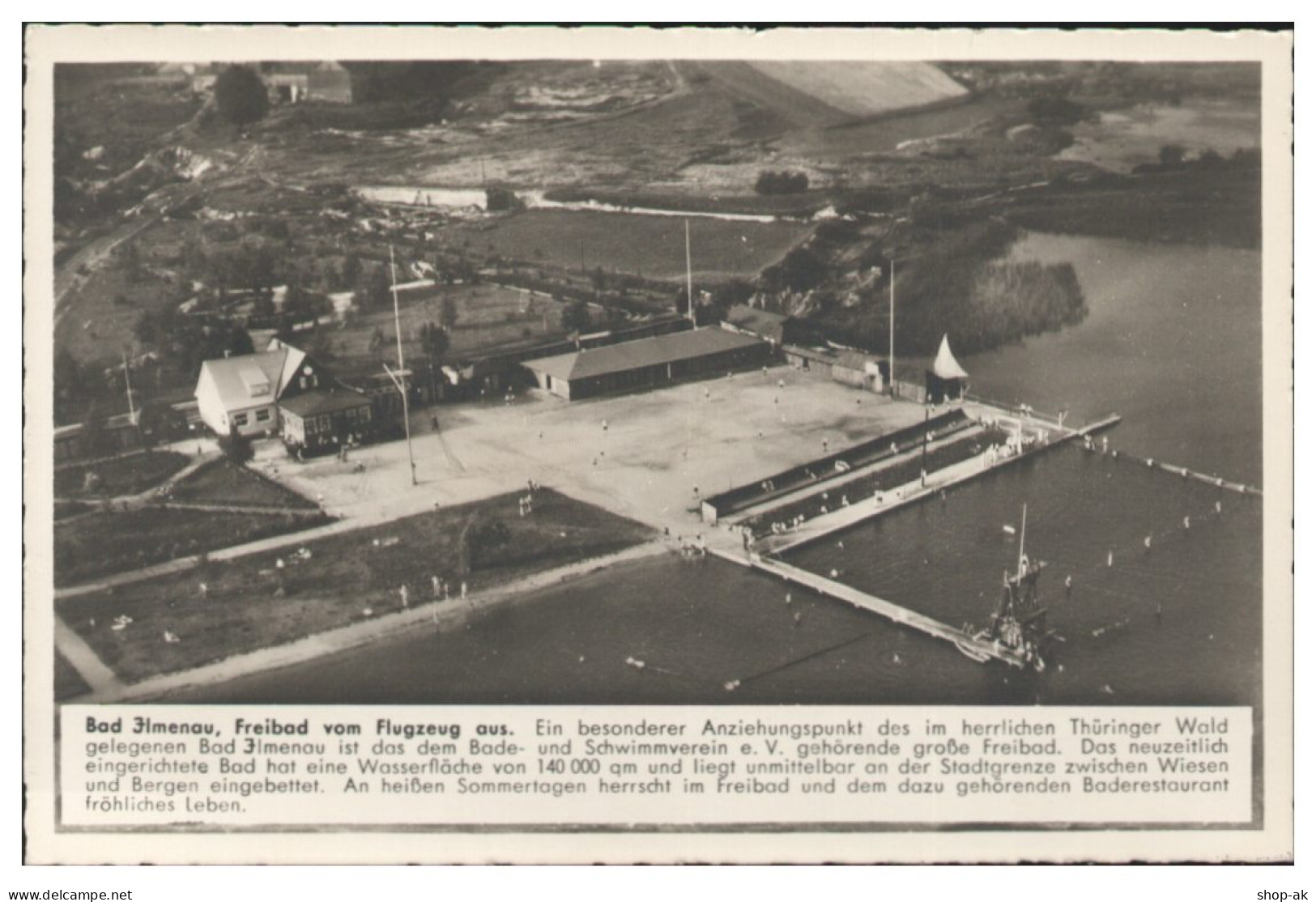 MW25028/ Ilmenau Badeanstalt Foto  AK Seltenes Strähle Luftbild 1939 - Sonstige & Ohne Zuordnung