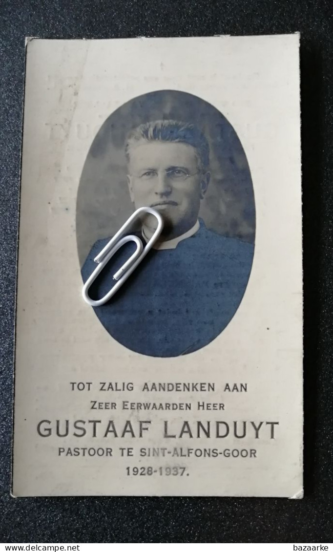 EERW. HEER GUSTAAF LANDUYT ° BOOM 1873 + SINT-ALFONS - GOOR 1937 / PASTOOR MARIAKERKE/ STEENHUFFEL / SINT AMANDS - Andachtsbilder