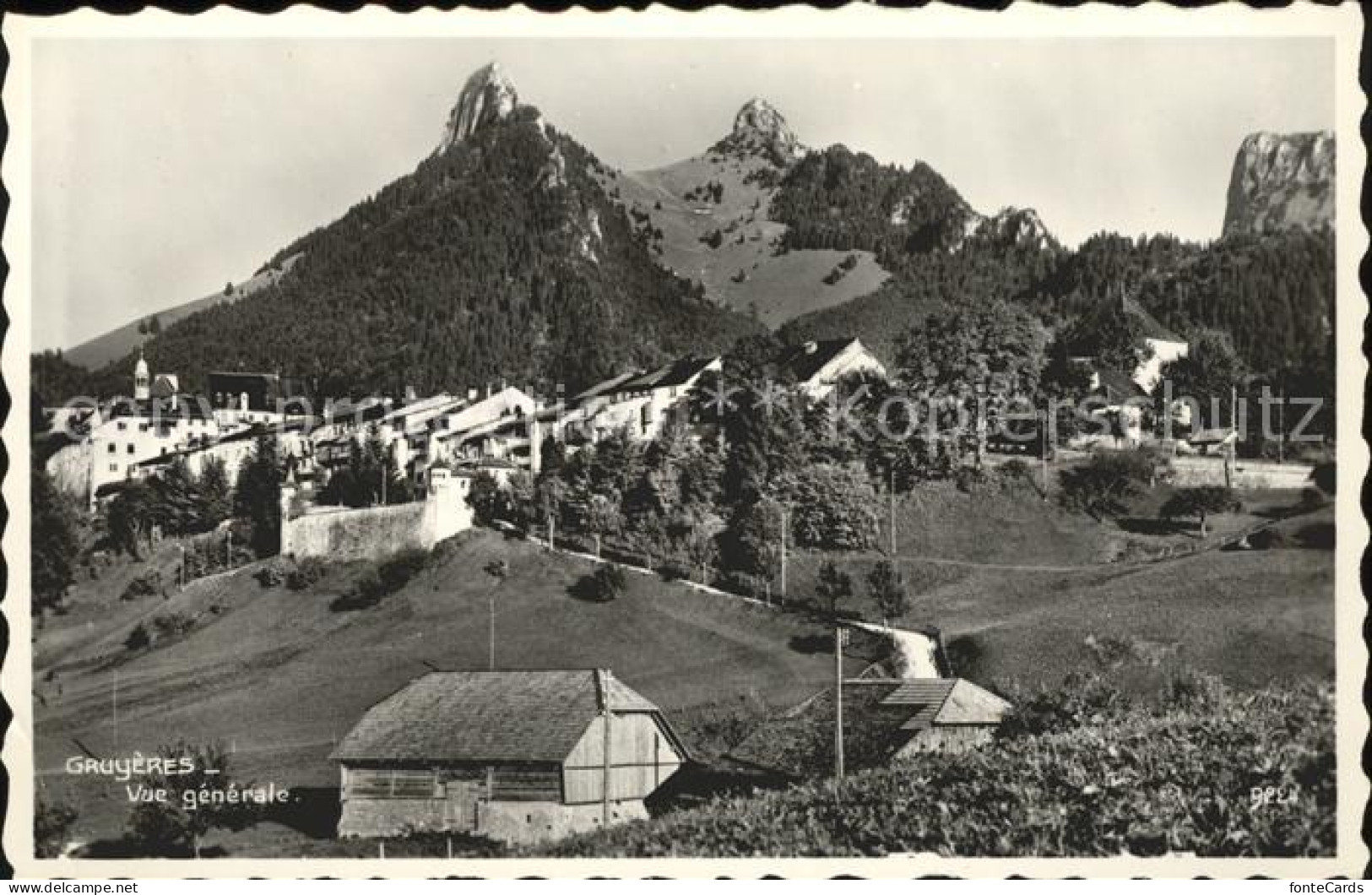 11853527 Gruyeres FR Vue Generale Gruyeres FR - Sonstige & Ohne Zuordnung