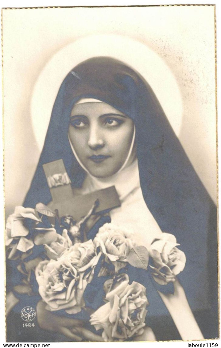 SOUS FORME DE CPA DENTELEE POURTOUR DORURE OR IMAGE PIEUSE CHROMO HOLY CARD SANTINI - Devotion Images