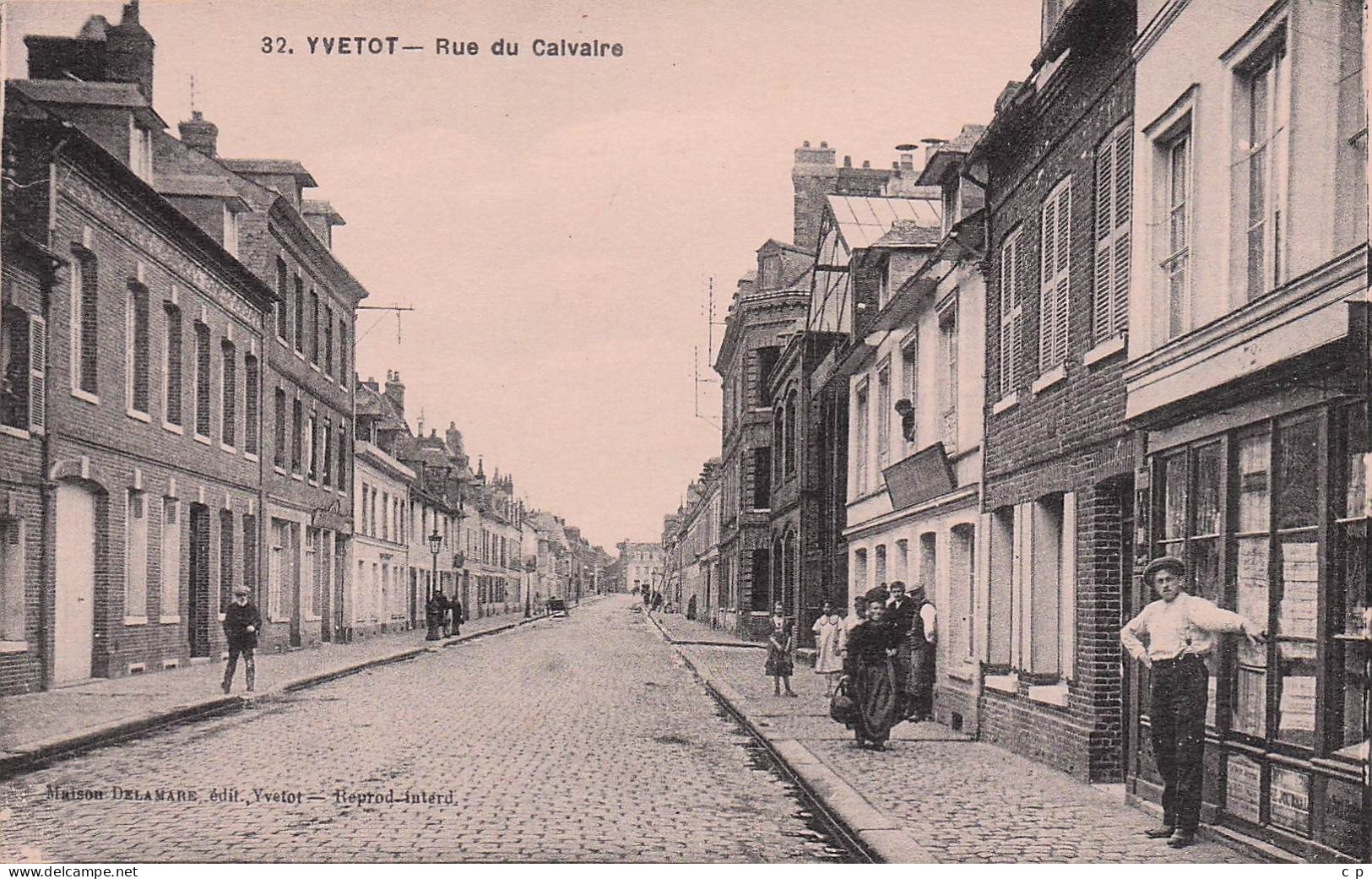 Yvetot -  Rue  Du Calvaire  - CPA °J - Yvetot