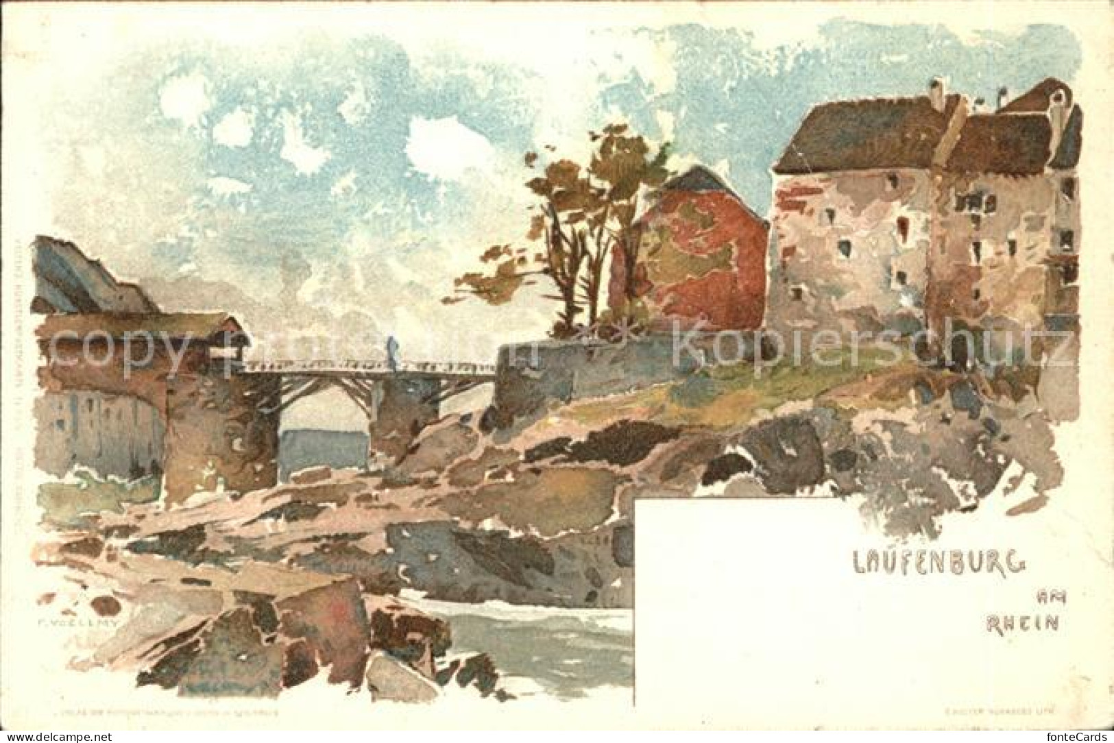 11853447 Laufenburg AG Am Rhein Kuenstlerkarte Laufenburg AG - Other & Unclassified