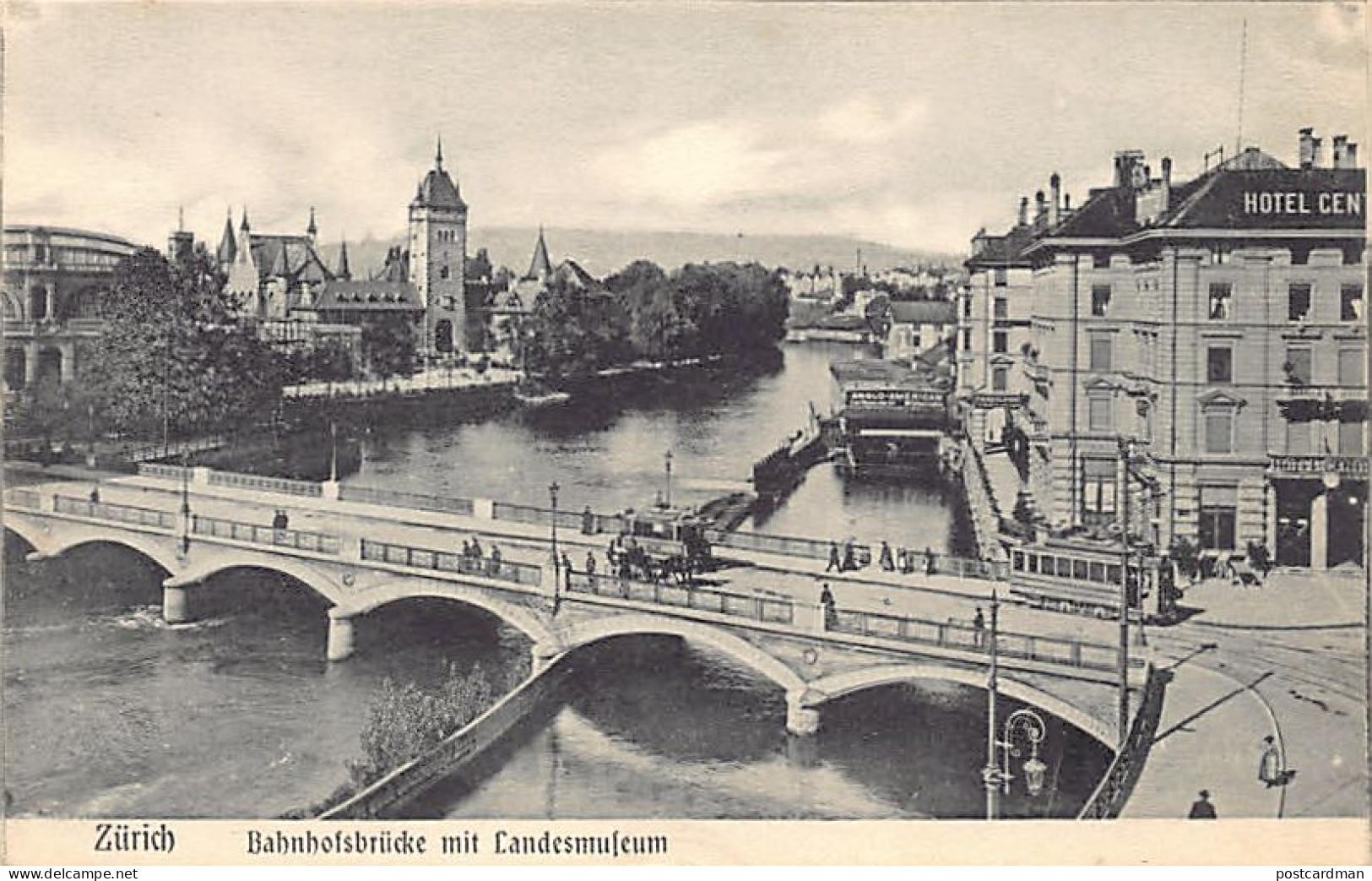 Schweiz - Zürich - Bahnhofsbrücke Mit Landesmuseum - Tram - Verlag Unbekannt  - Zürich