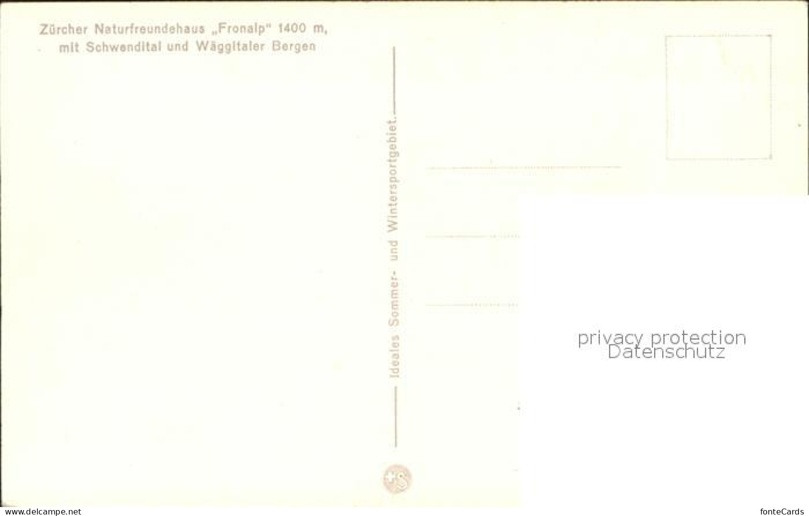 11853406 Fronalpstock Muotatal Zuercher Naturfreundehaus Fronalp Mit Schwendital - Sonstige & Ohne Zuordnung