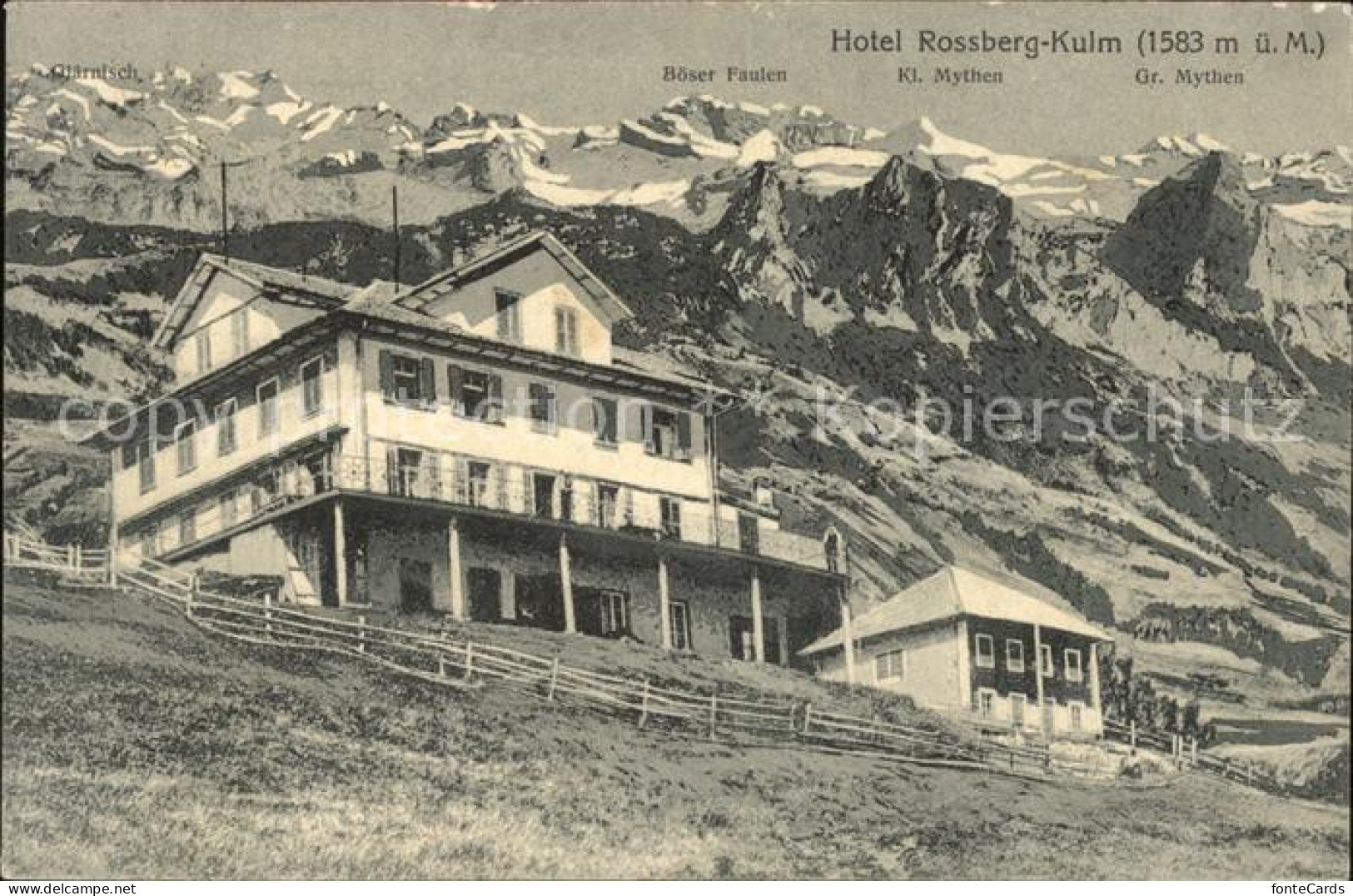 11853387 Wildspitz Hotel Rossberg Kulm Mit Boeser Faulen Kl Und Gr Mythen Wildsp - Sonstige & Ohne Zuordnung