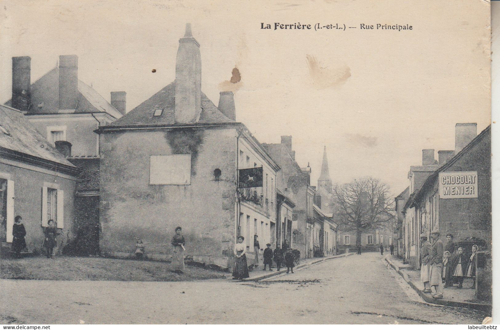 LA FERRIERE - Rue Principale - Publicité Chocolat MENIER  PRIX FIXE - Other & Unclassified