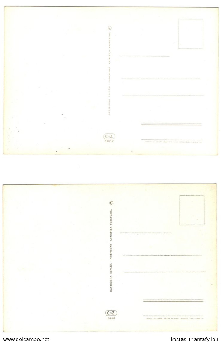 V.S. 7,8 SPAIN, BARCELONA, 3 ILLUSTRATIONS, CHILDREN, SIGNED, CONSTANZA - Other & Unclassified