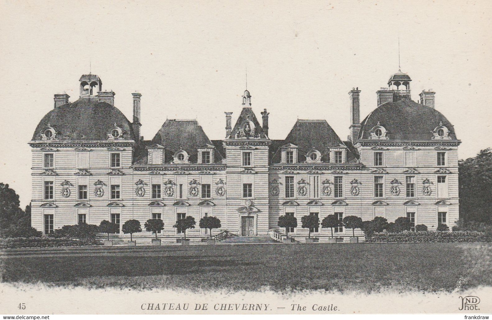 Postcard - Chateau De Cheverny - The Castle - Card No.45 - Very Good - Ohne Zuordnung