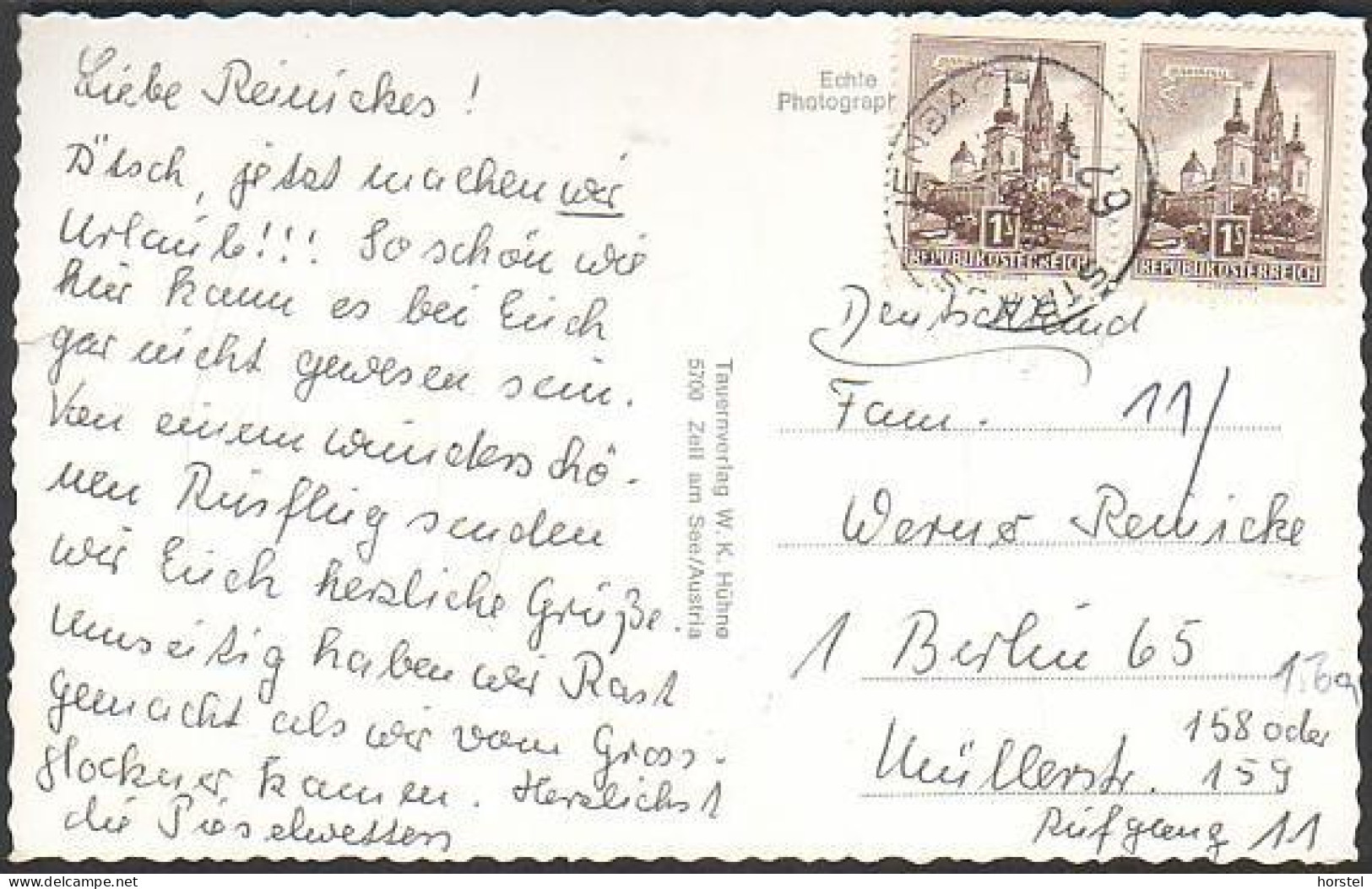 Austria - 5700 Zell Am See - Ort Mit Kitzsteinhorn - 2x Nice Stamps 1967 - Zell Am See