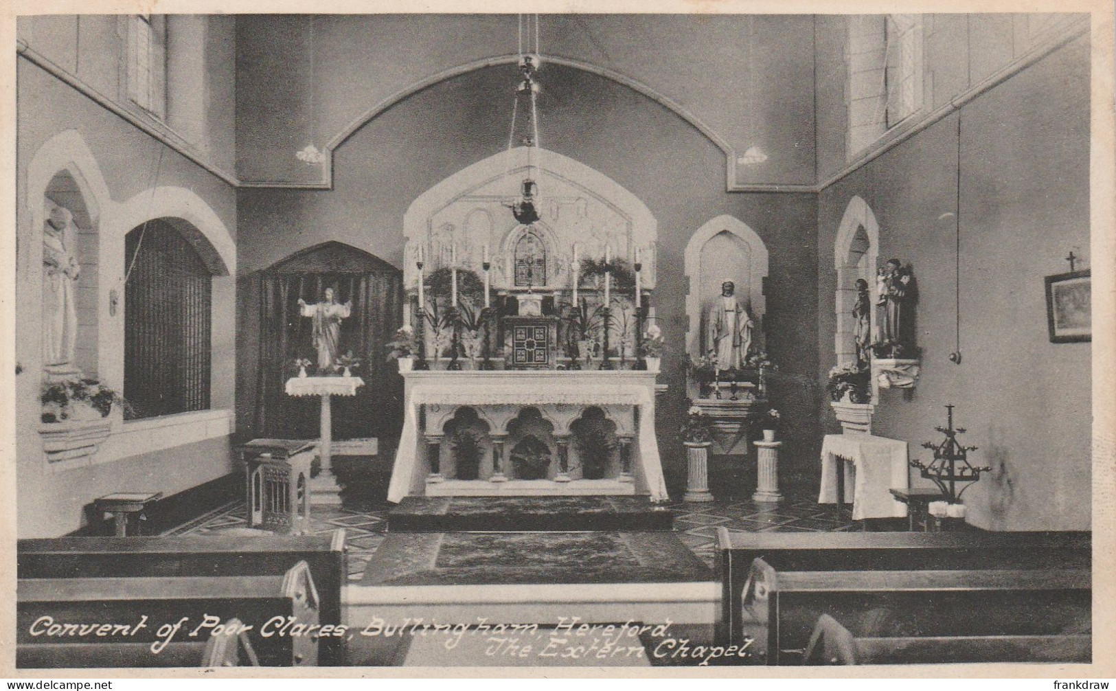 Postcard - The Convent Of Poor Clares - Butting Fard Hereford - The Extern Chapel - Very Good - Zonder Classificatie