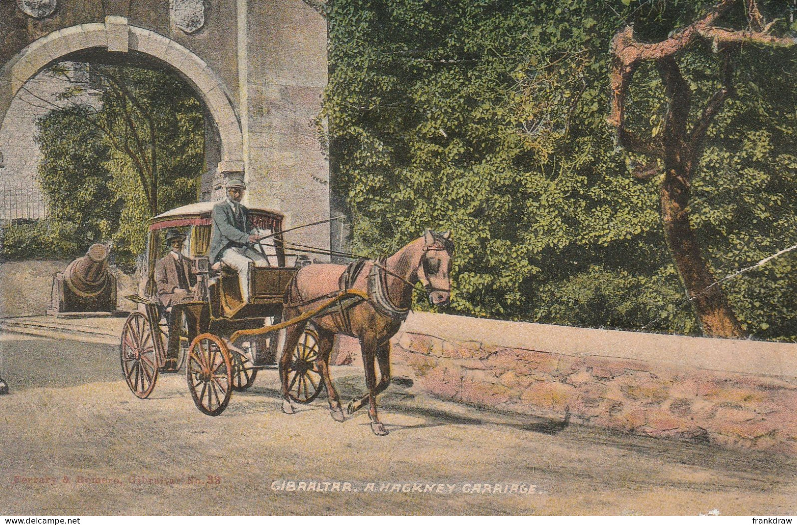 Postcard - Gibralter - A Hackney Carrage - NO CARD NO. - Used But Never Stamped Or Posted - Very Good - Ohne Zuordnung