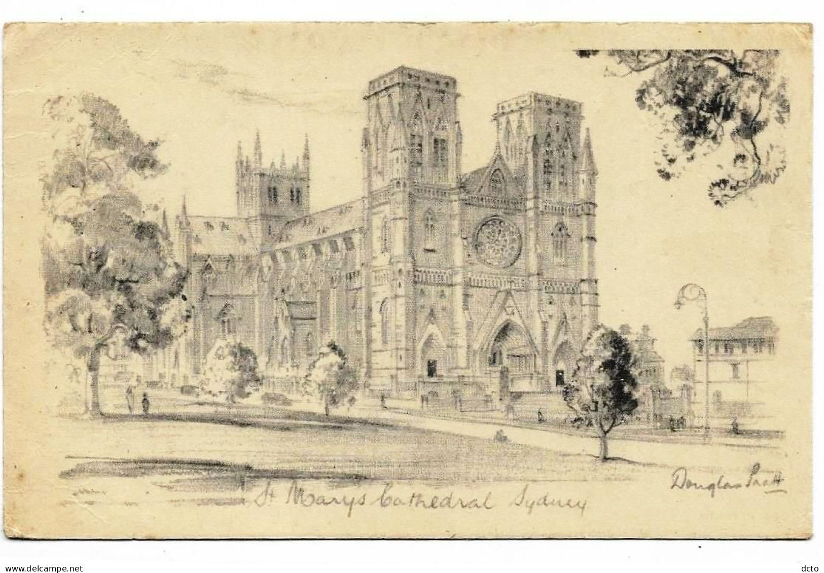 SYDNEY Ste Marys Cathedral, Joli Dessin De Douglas Prah Ed. J.S.PTY, Cpa - Sydney