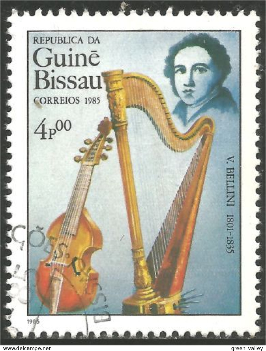 MU-99 Guine-Bissau Music Musique ComposerHarp Violoncelle Harp Cello Bellini - Musik