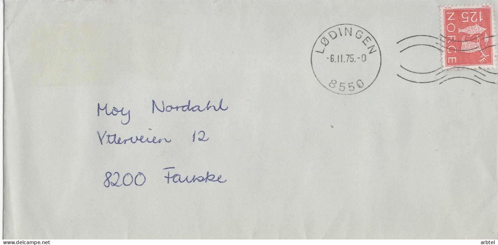 NORUEGA CC LODINGEN 1975 - Lettres & Documents