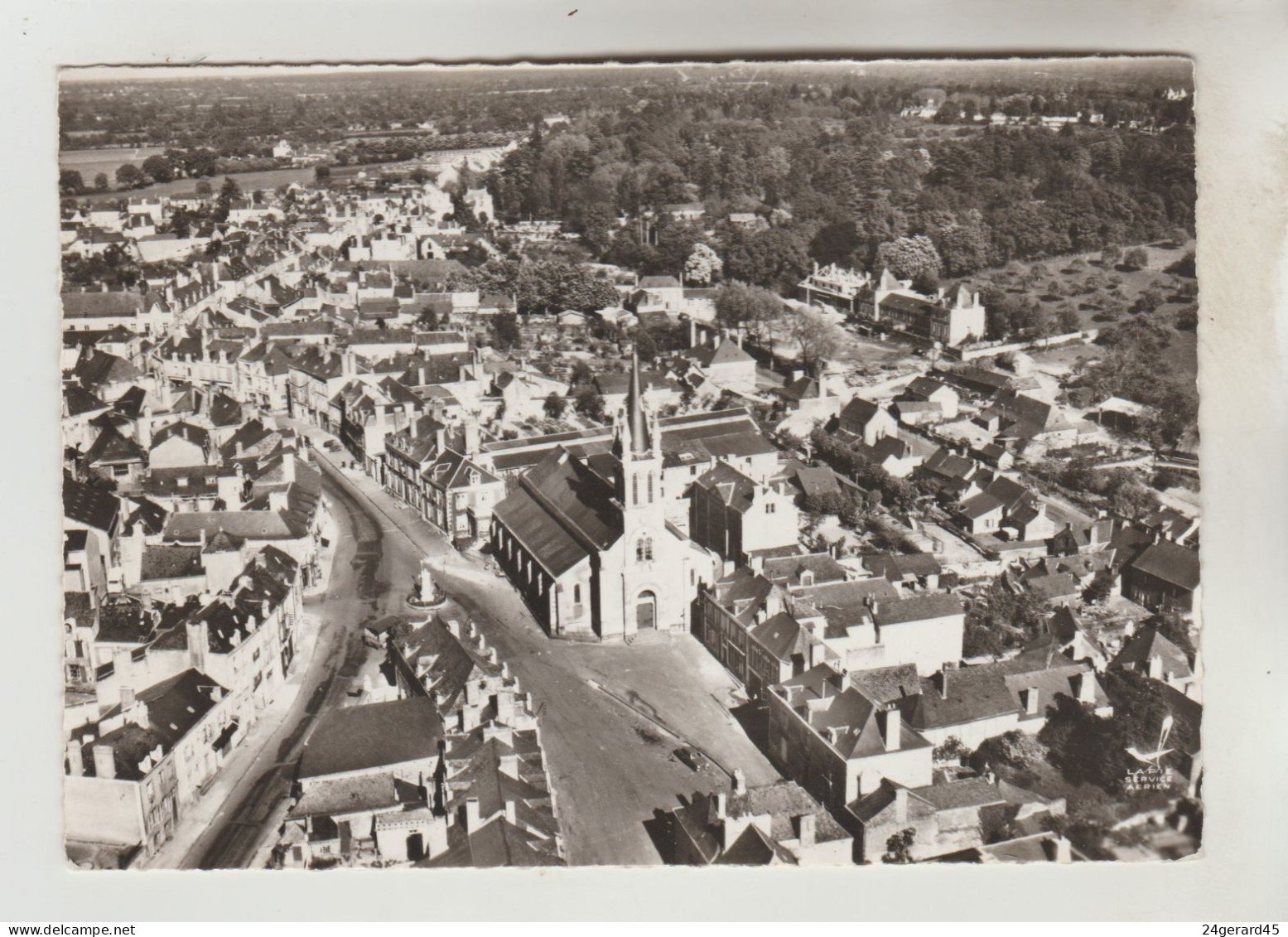 CPSM POANCE (Maine Et Loire) - En Avion Au-dessus De ........L'Eglise Et Vue Générale - Other & Unclassified