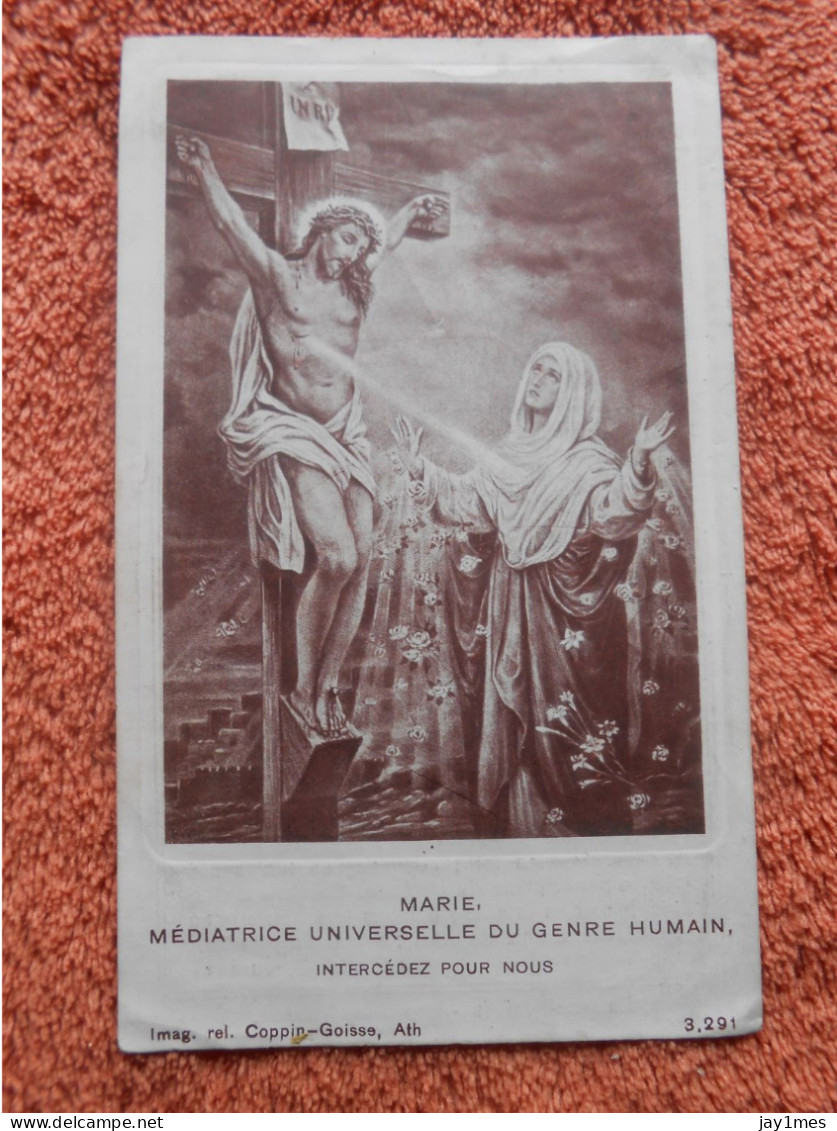 Image Pieuse Religieuse Holy Card De Mission Tourinne La Chaussée 1923 - Images Religieuses