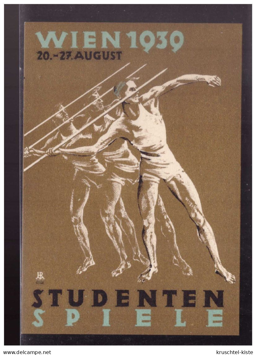 Dt- Reich (024201) Propagandakarte Wien 1939 Studenten Spiele, Blanco Mit SST Wien Vom22.8.1939 - Andere & Zonder Classificatie
