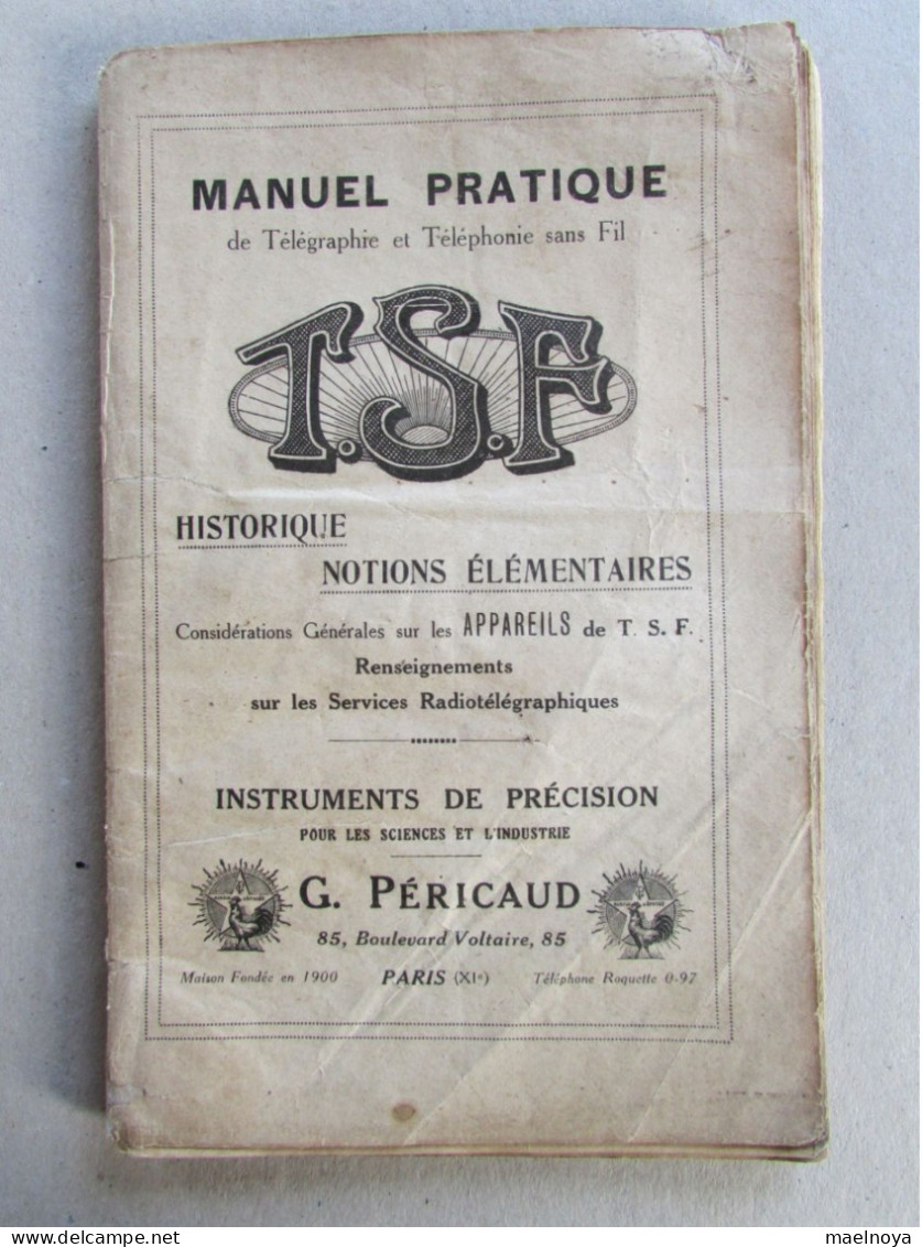 MANUEL TSF ET SERVICES RADIOTELEGRAPHIQUES TOUR EIFEL ET AUTRES 1920 - 1901-1940