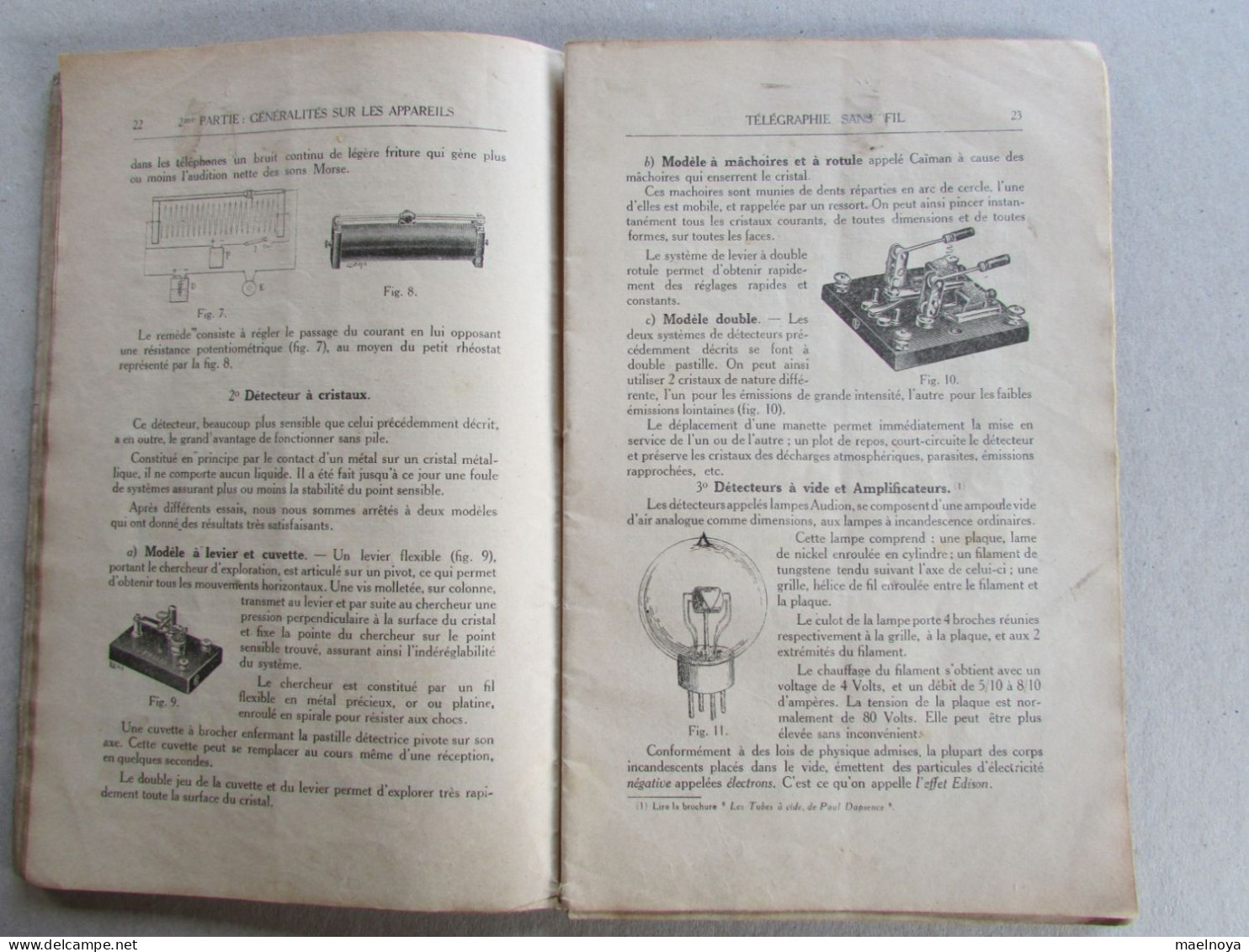 MANUEL TSF ET SERVICES RADIOTELEGRAPHIQUES TOUR EIFEL ET AUTRES 1920 - 1901-1940