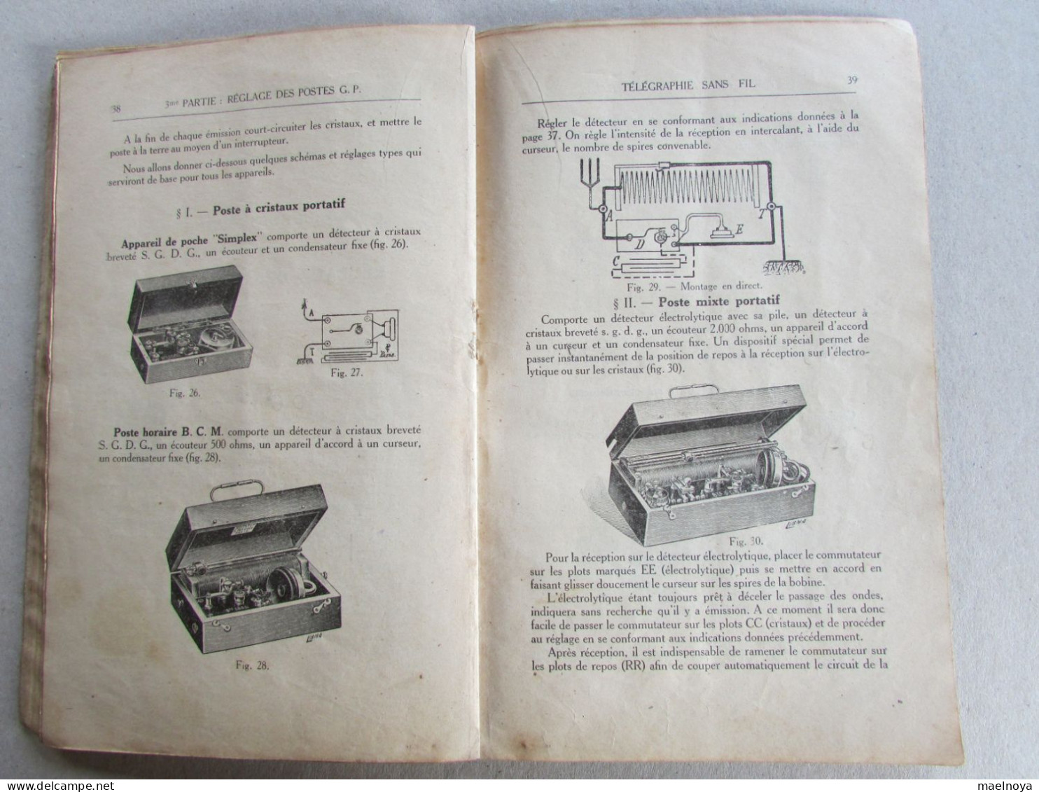 MANUEL TSF ET SERVICES RADIOTELEGRAPHIQUES TOUR EIFEL ET AUTRES 1920