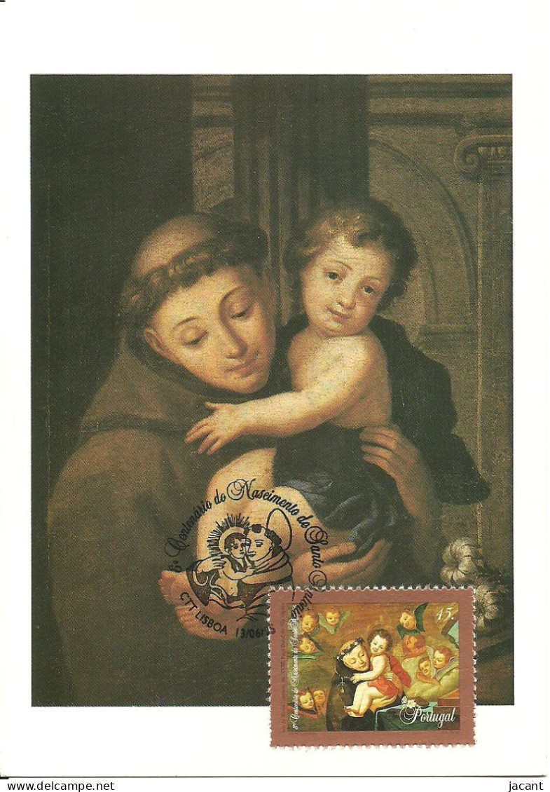30912 - Carte Maximum - Portugal - Santo António Com Menino Jesus Lisboa Padova - Saint Anthony - St Antoine - Maximumkaarten