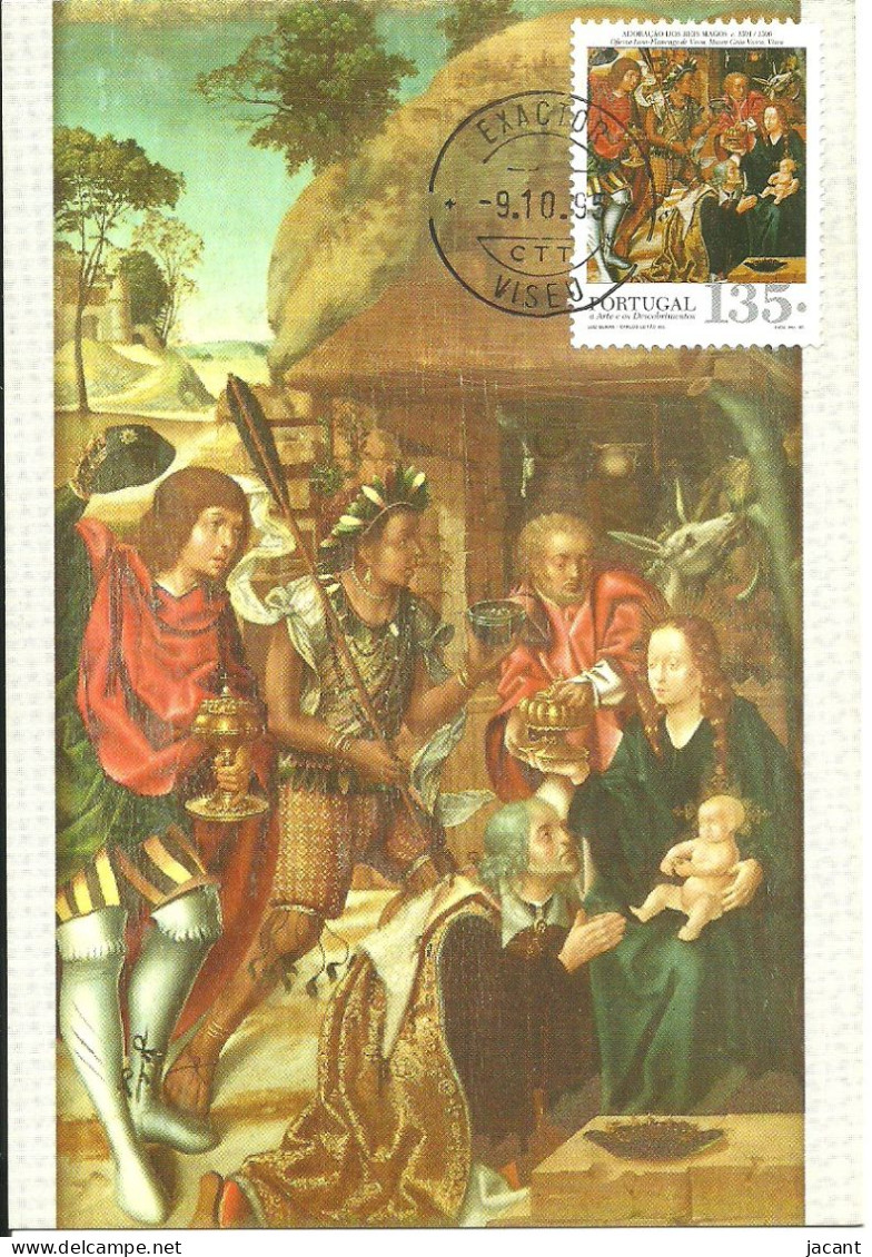 30914 - Carte Maximum - Portugal - Arte Descobrimentos - Adoração Reis Magos 1500 - Museu Grão Vasco Viseu - Maximumkaarten