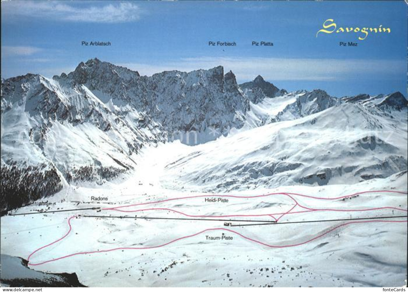 11852837 Savognin Skigebiet Pisten Savognin - Autres & Non Classés
