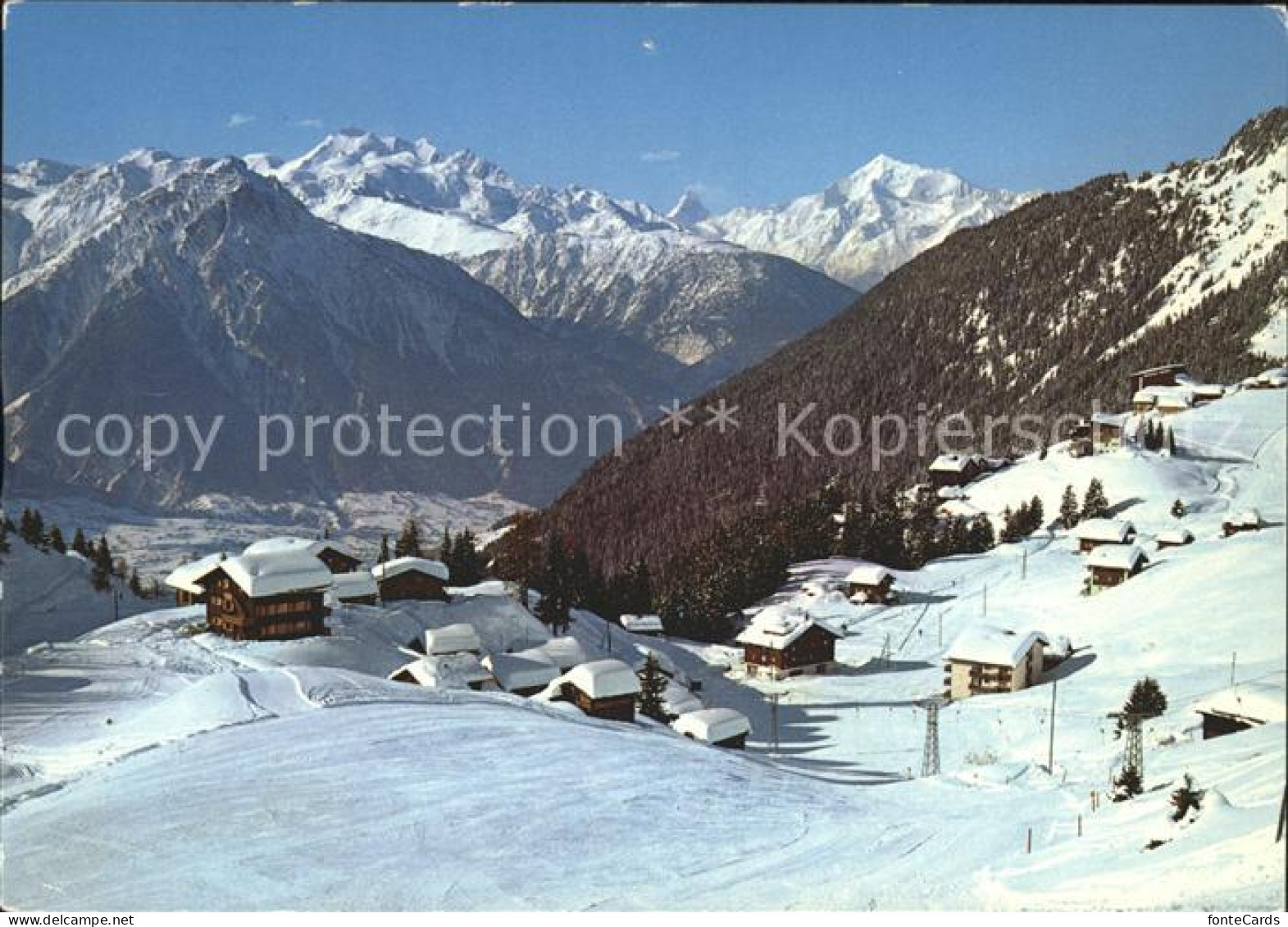 11852807 Riederalp Mit Alphubel Dom Matterhorn Weisshorn Riederalp - Andere & Zonder Classificatie