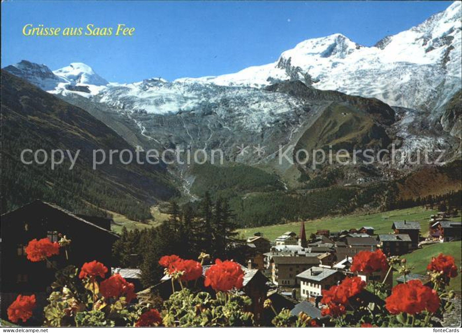 11852767 Saas-Fee Mit Alalinhorn Alphubel Feegletscher Laengfluh Saas-Fee - Andere & Zonder Classificatie