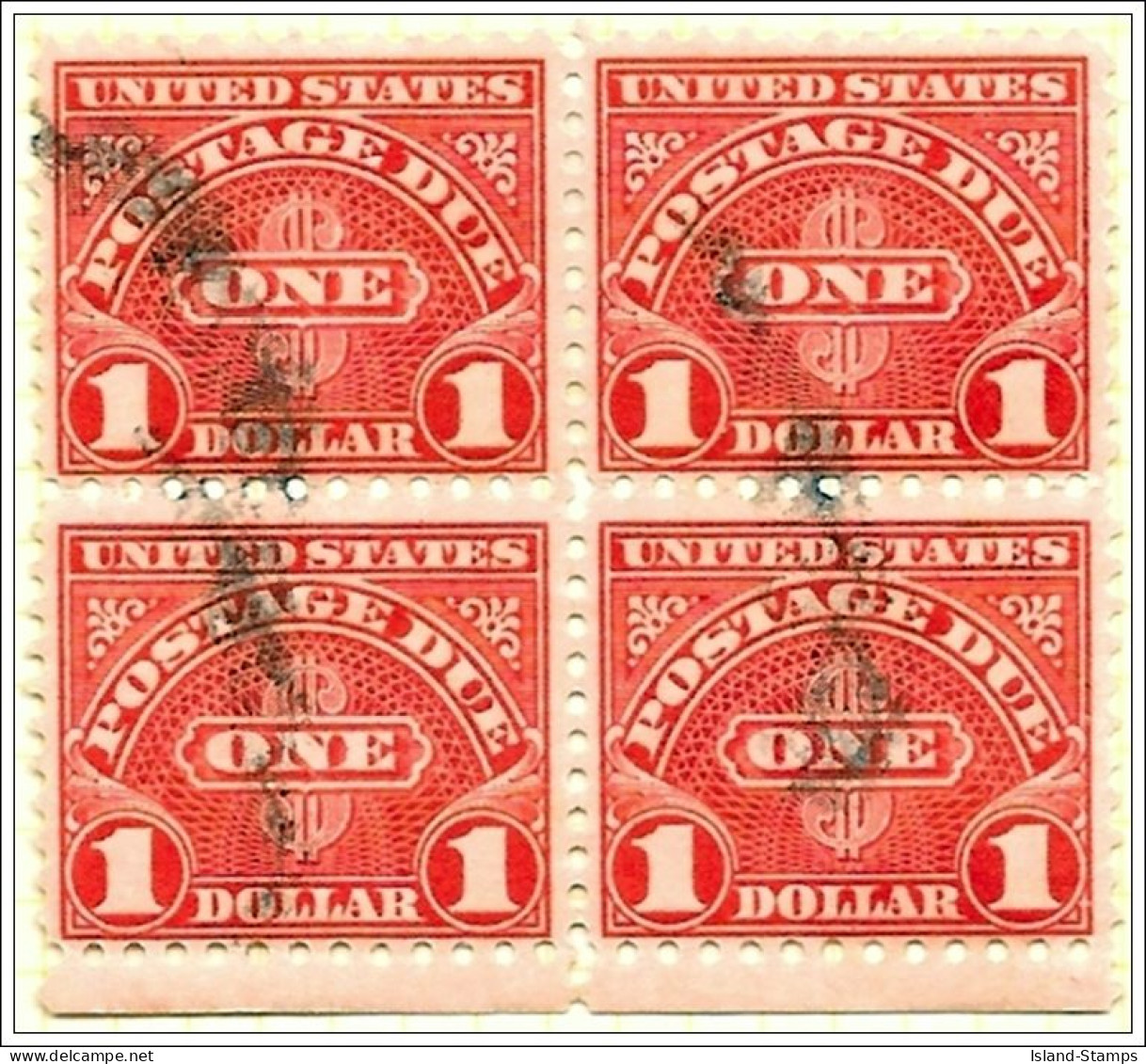 USA 1930/31 Block Of Four $1 Postage Dues Used - Gebruikt