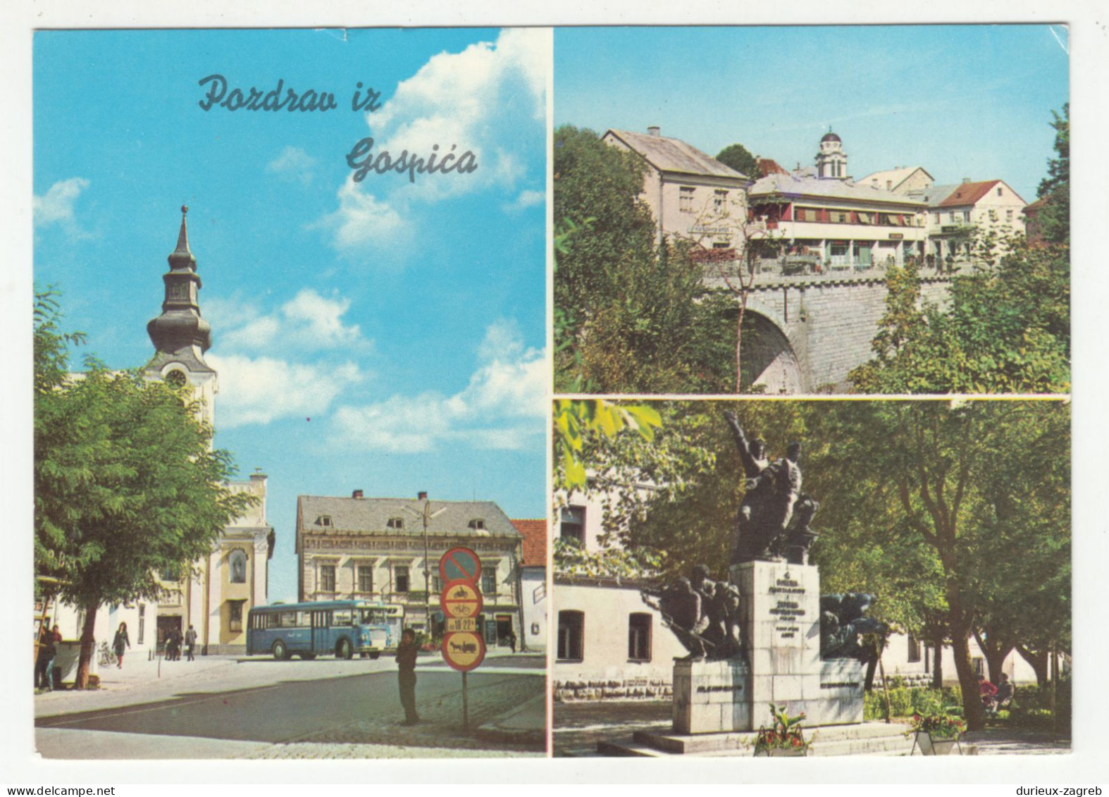 Gospić Old Postcard Posted 1972 240510 - Croatia
