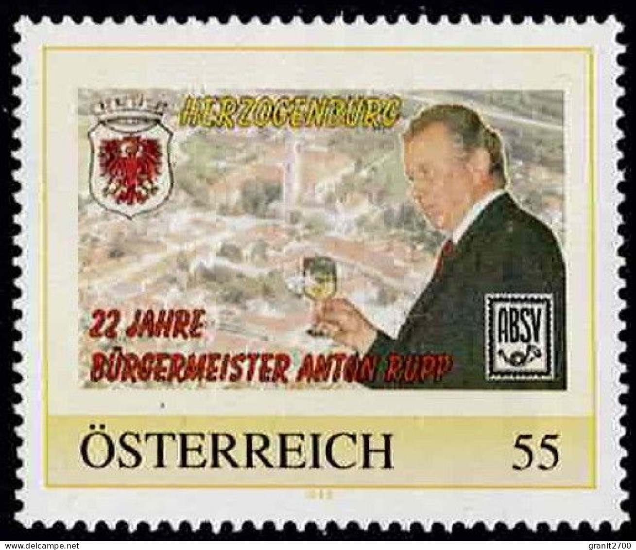 PM  Herzogenburg - 22 Jahre Bürgermeister Ex Bogen Nr. 8015225  Postfrisch - Persoonlijke Postzegels