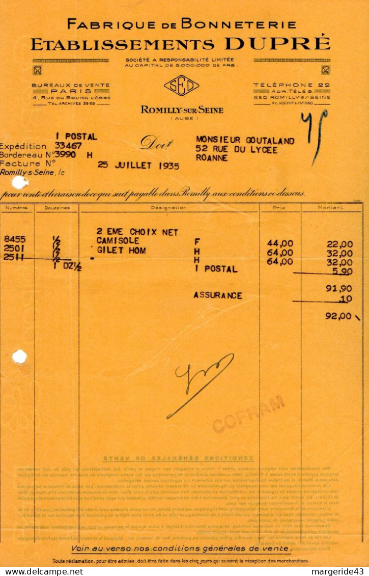 FRANCE LOT DE 85  FACTURES DIVERSES - Other & Unclassified