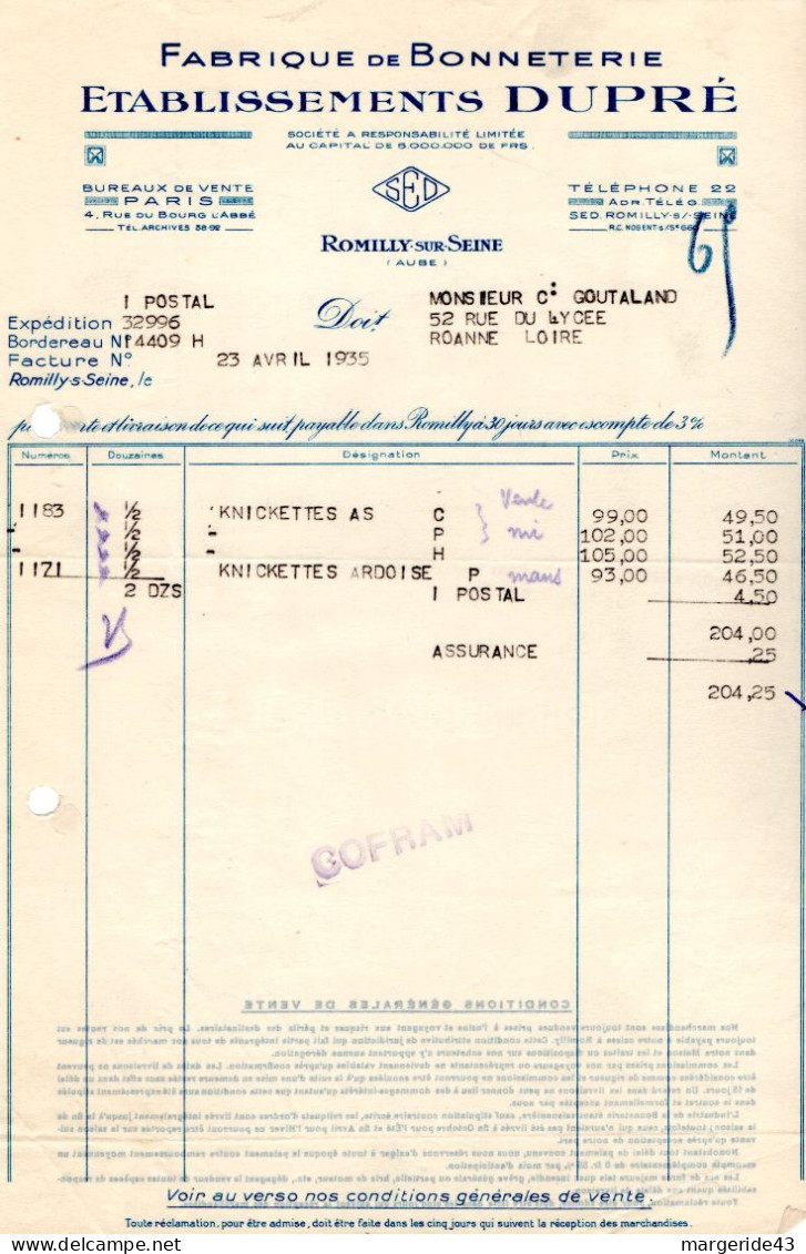 FRANCE LOT DE 85  FACTURES DIVERSES - Autres & Non Classés