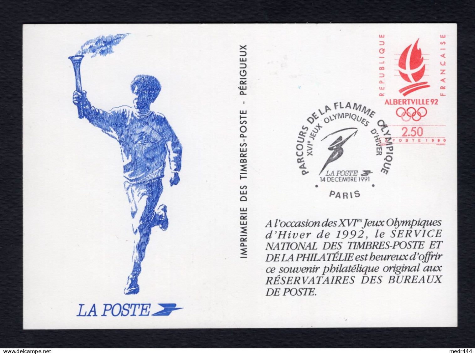 France1992 - Sports - XVI Winter Olympic Games Albertville 92 - Commemorative Label - Superb*** - Excellent Quality - Sport
