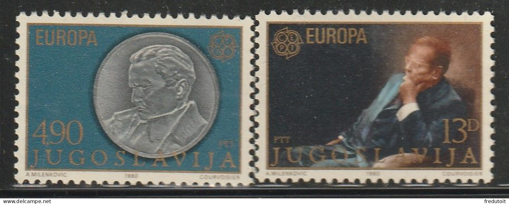 YOUGOSLAVIE- N°1711/2 ** (1980) Europa - Unused Stamps